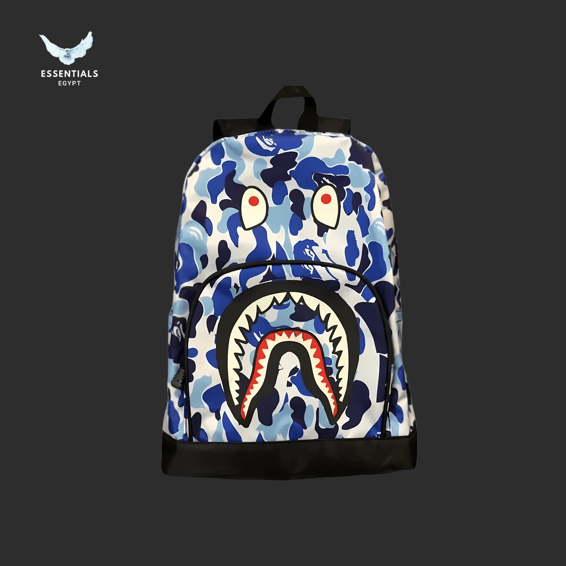 BAPE Shark Backpack – Ice Blue Camo - ESSENTIALS EGYPT