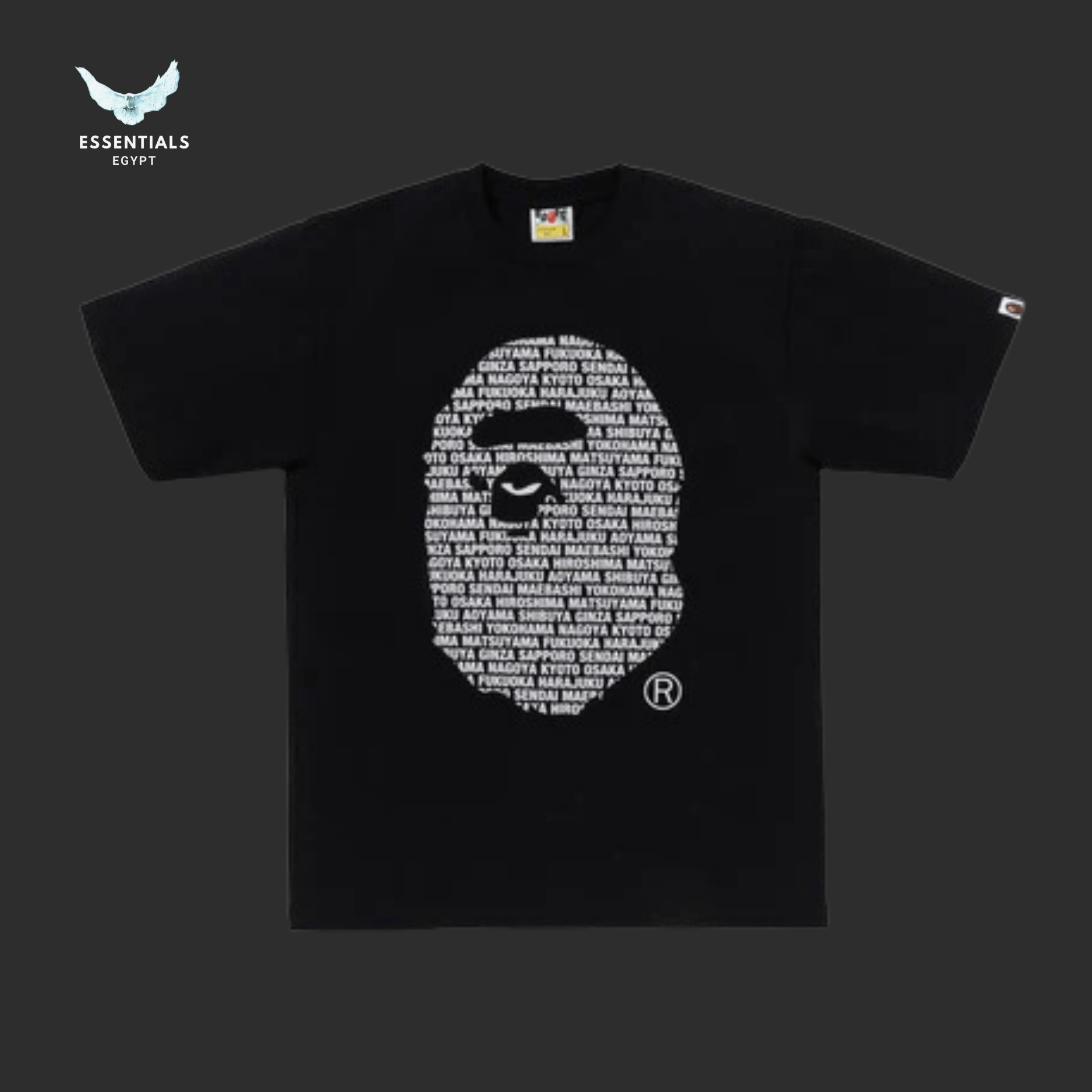BAPE Japan Ape Head Tee 'Black' - ESSENTIALS EGYPT