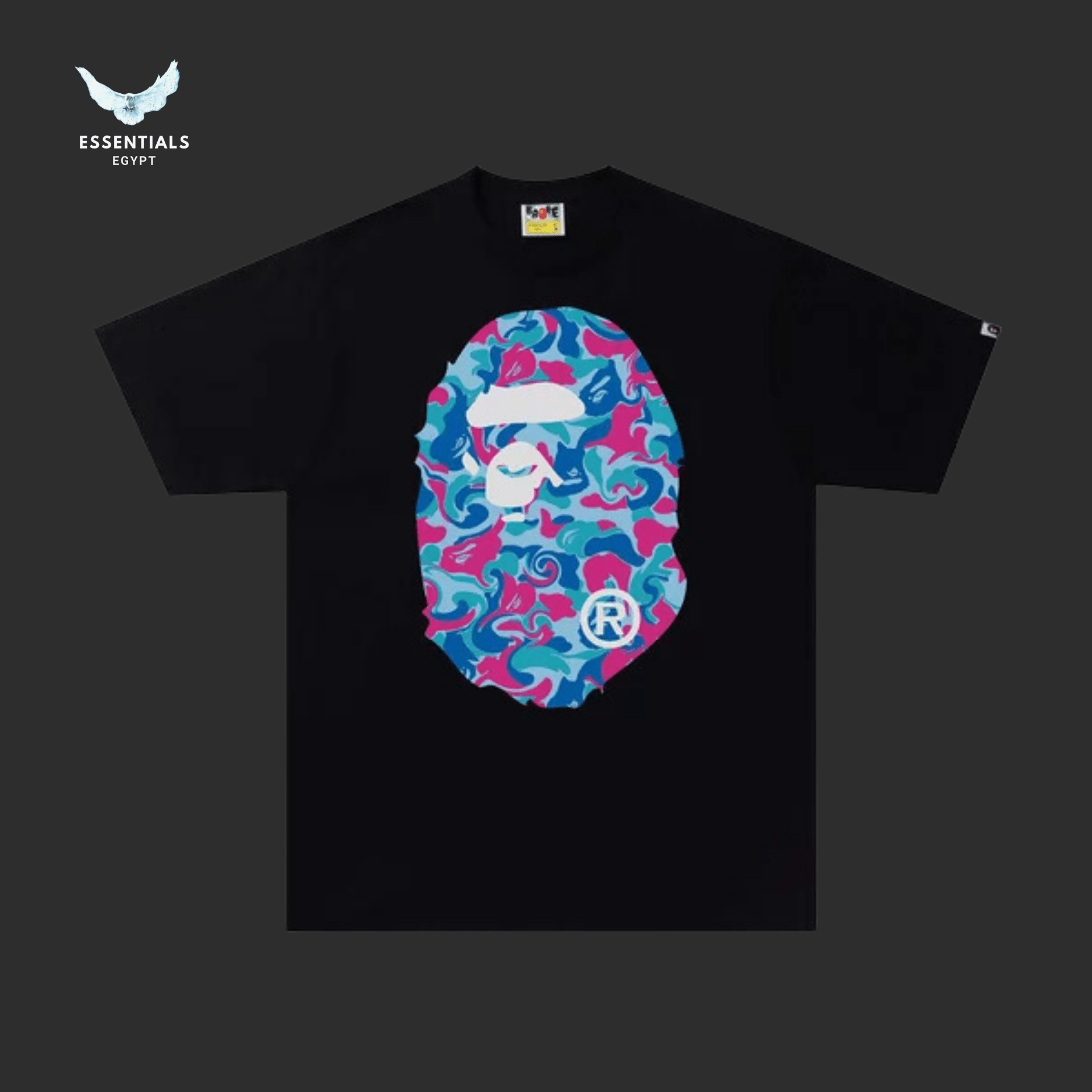 BAPE Marble Camo Big Ape Head Tee - ESSENTIALS EGYPT