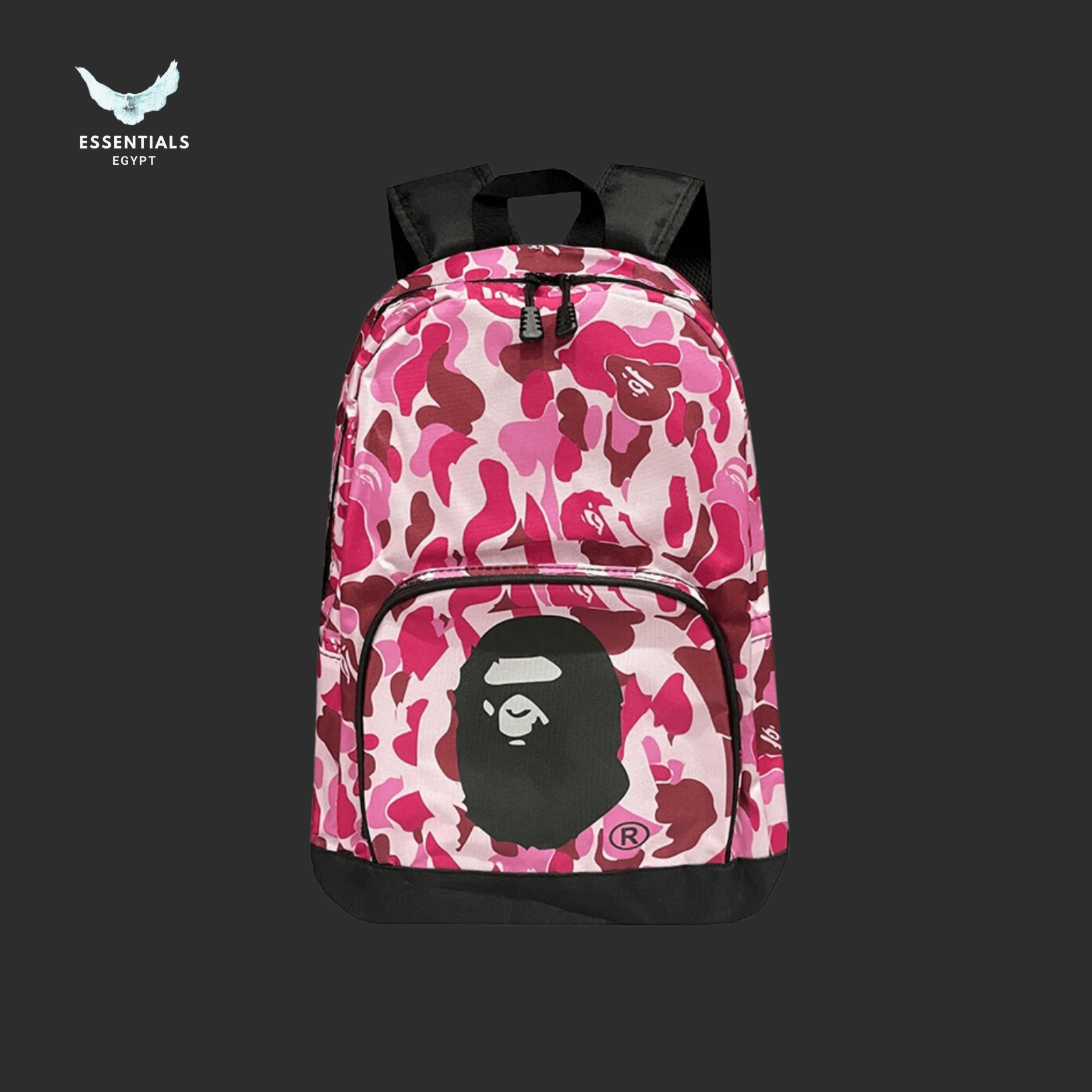 BAPE Shark Backpack – Pink Camo Edition - ESSENTIALS EGYPT