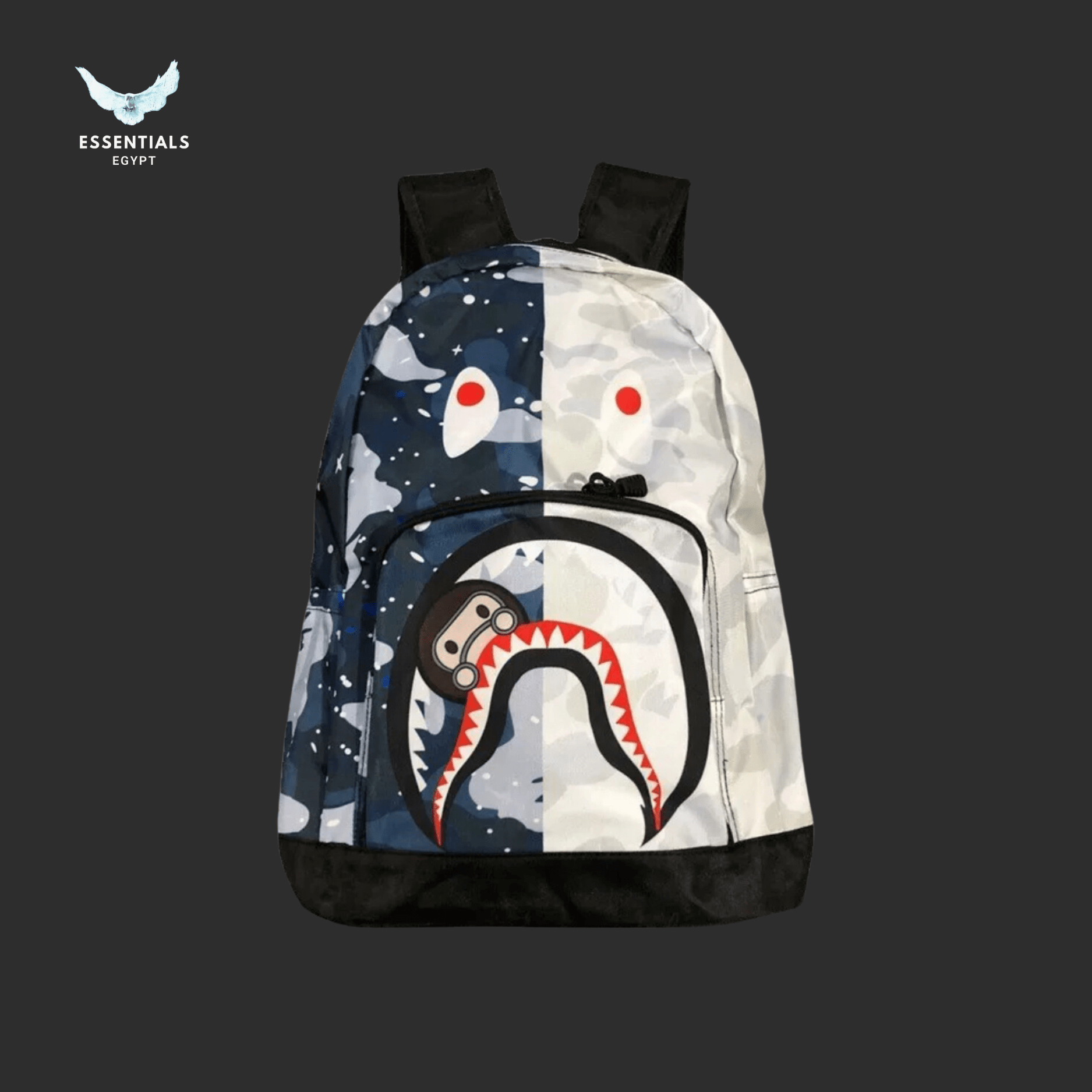 BAPE Shark Backpack – Space Camo Edition - ESSENTIALS EGYPT