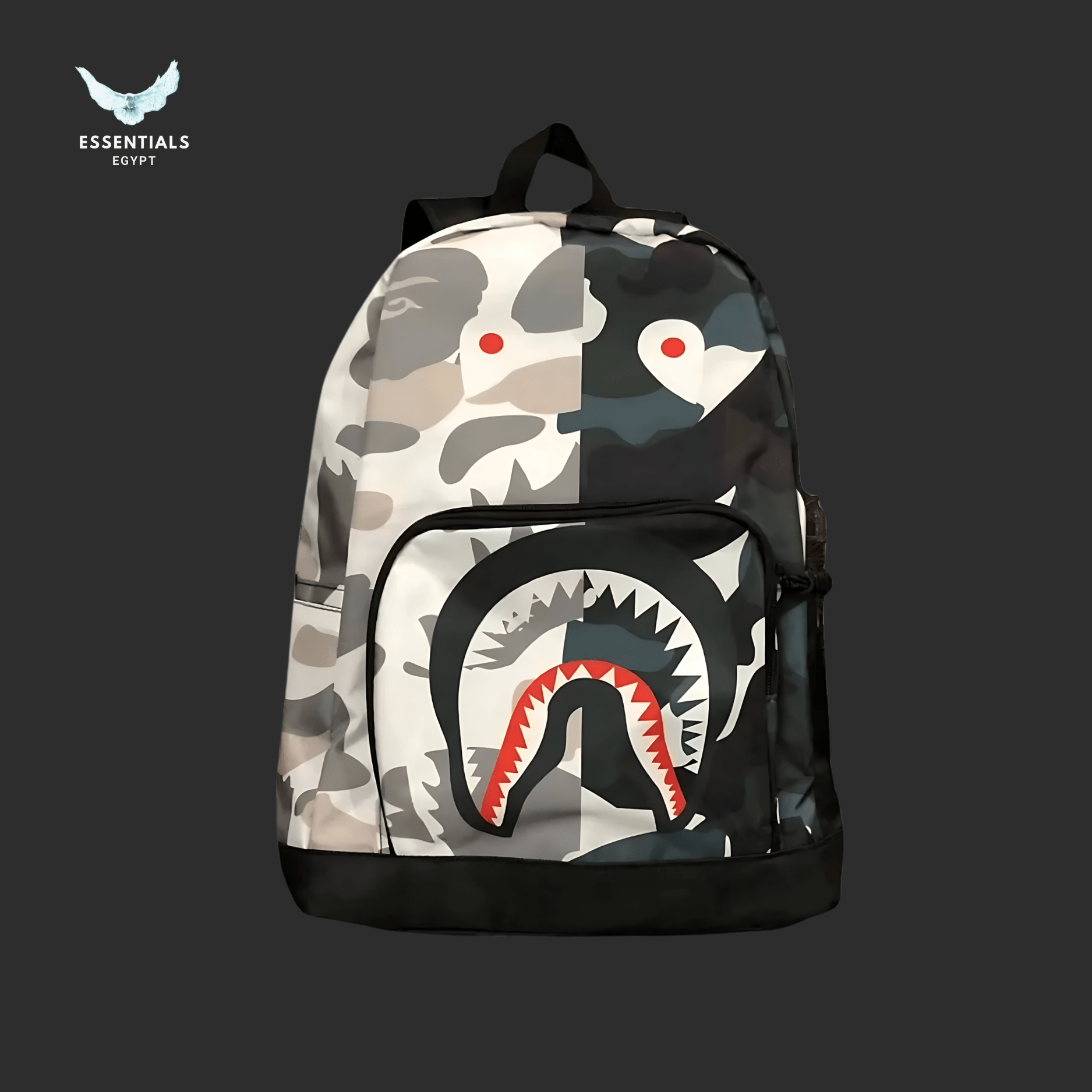 BAPE Shark Backpack – Desert Camo Grey - ESSENTIALS EGYPT
