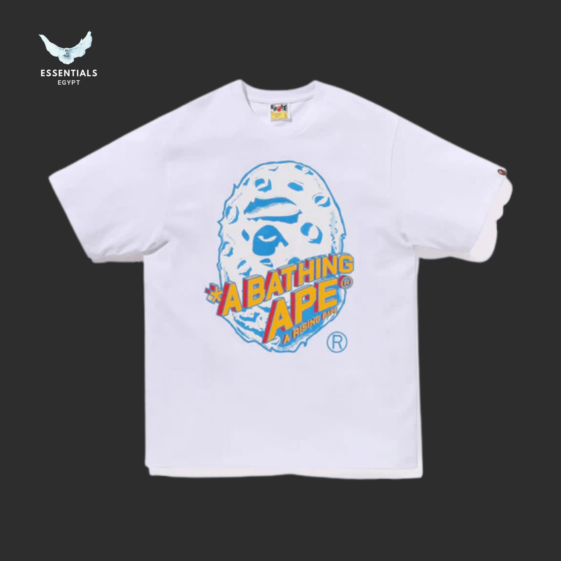 BAPE Moon Ape Head Tee 'White' - ESSENTIALS EGYPT