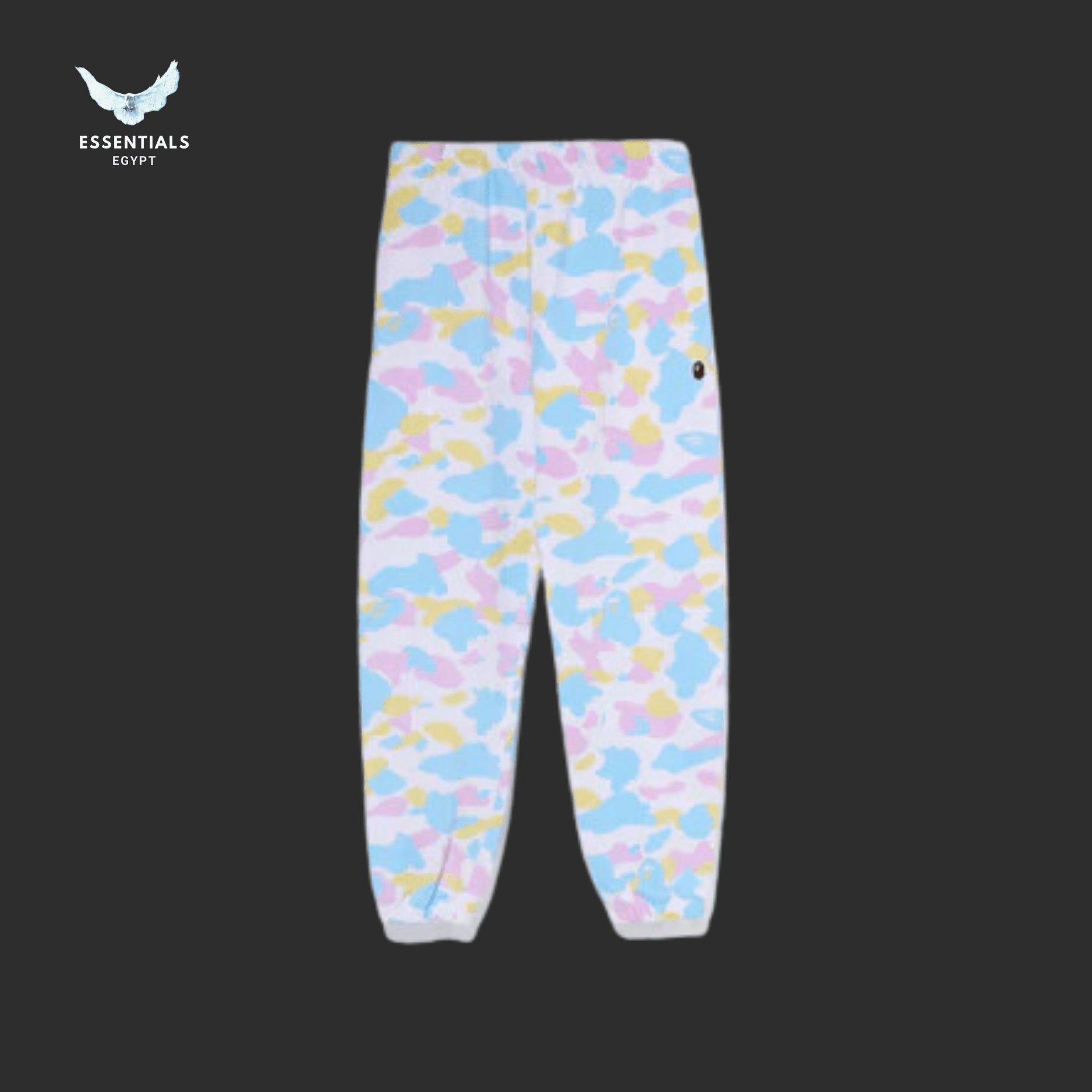 BAPE Multi Camo Oversized Pants – White - ESSENTIALS EGYPT