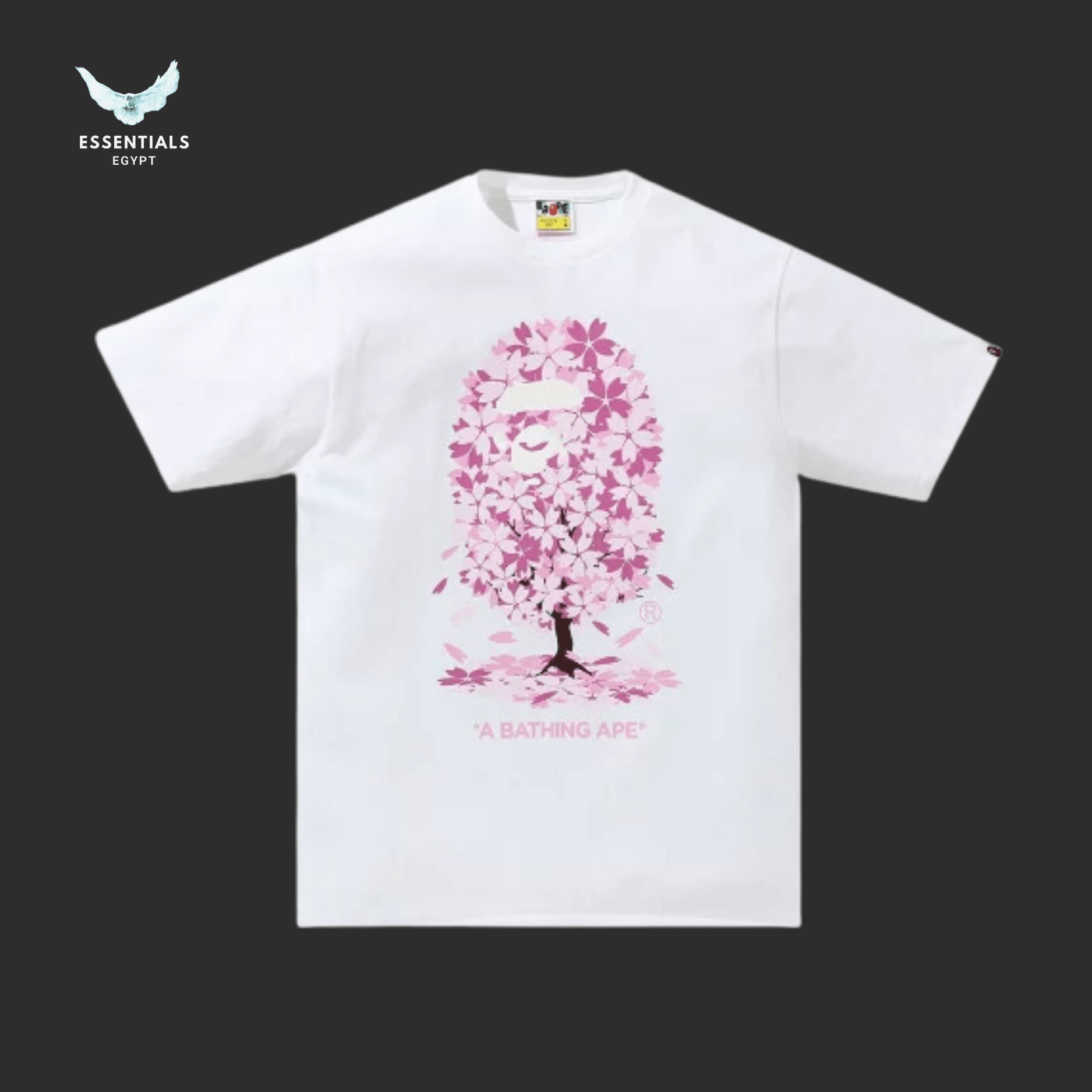 BAPE Sakura Tee 'White_Pink' - ESSENTIALS EGYPT