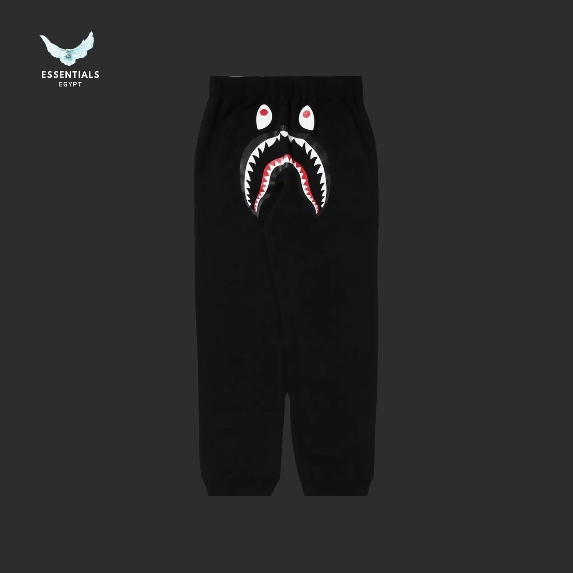 BAPE Shark Sweatpants – Black Edition - ESSENTIALS EGYPT