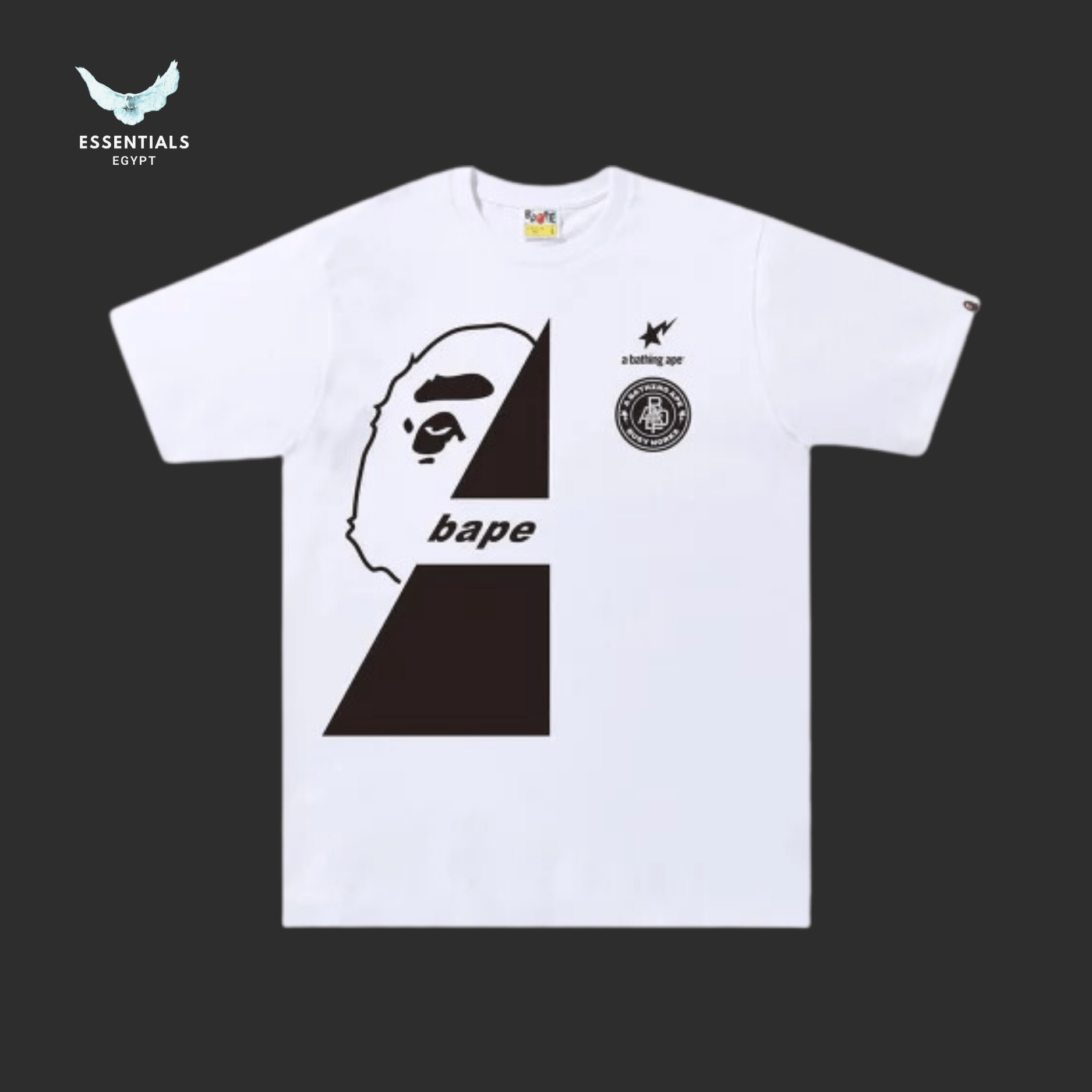 BAPE Soccer 3 Tee 'White' - ESSENTIALS EGYPT