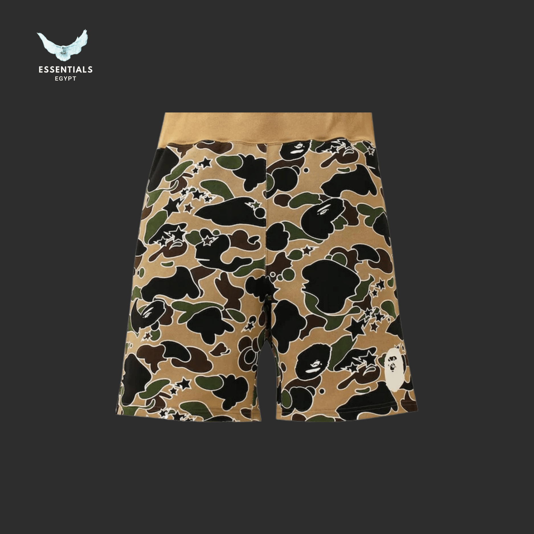 BAPE Camo Shorts – Yellow Star - ESSENTIALS EGYPT