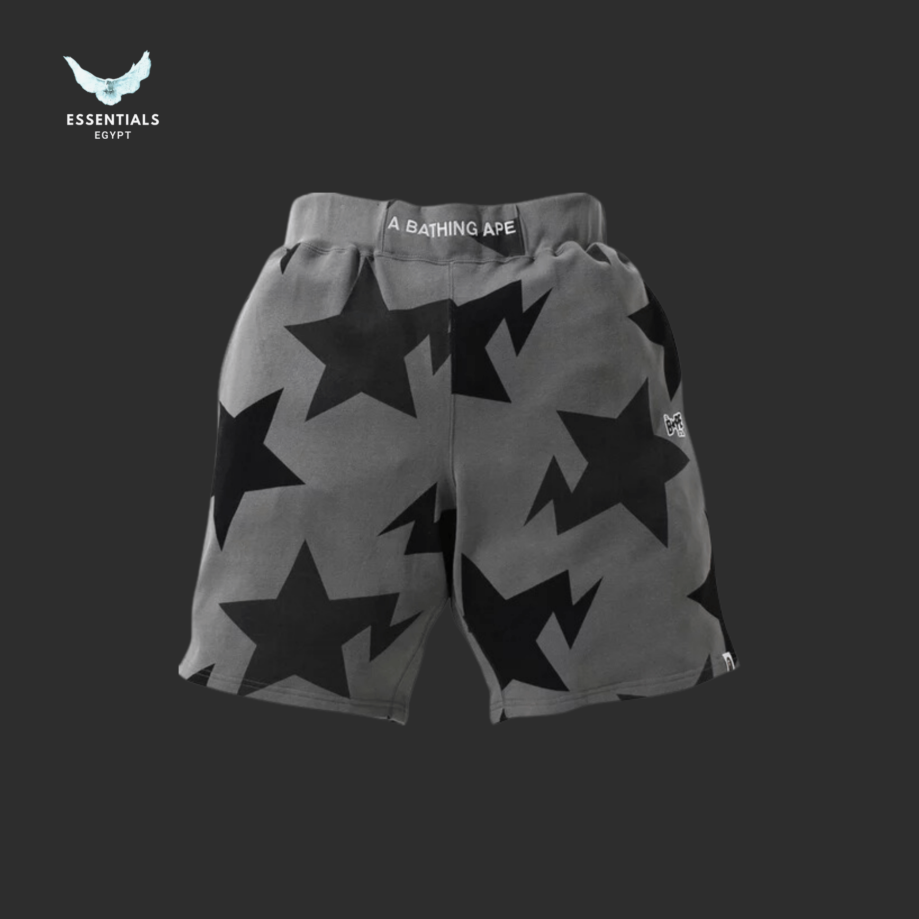 BAPE Shorts – Black Star Pattern - ESSENTIALS EGYPT