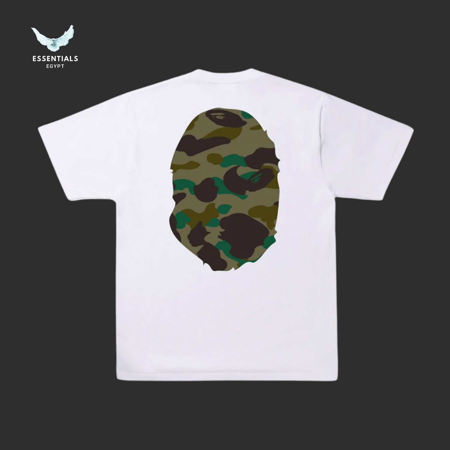 BAPE 1st Camo Big Ape Head T-Shirt 'Green/White' - ESSENTIALS EGYPT