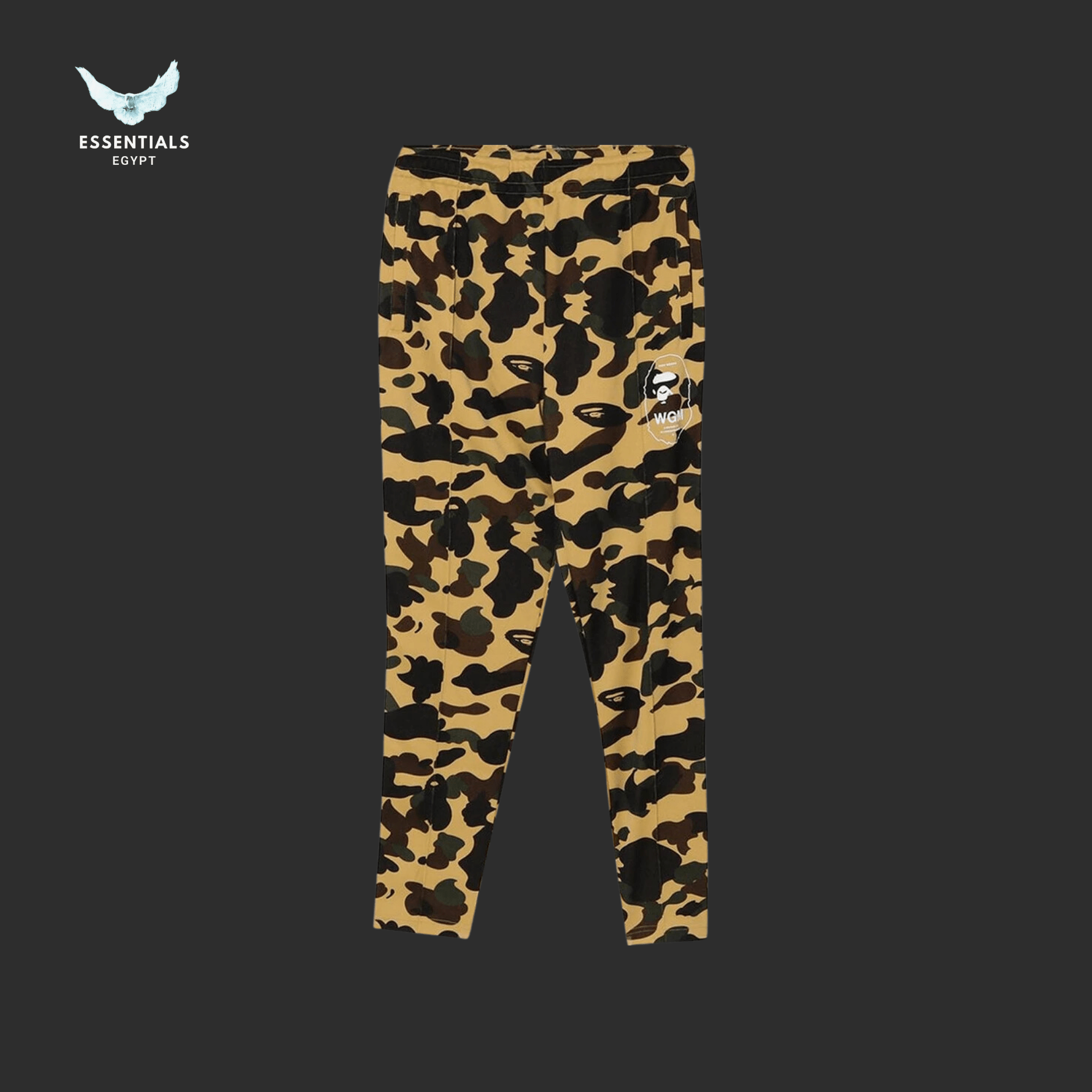 BAPE 1st Camo Line Jersey Pants 'Yellow' - ESSENTIALS EGYPT
