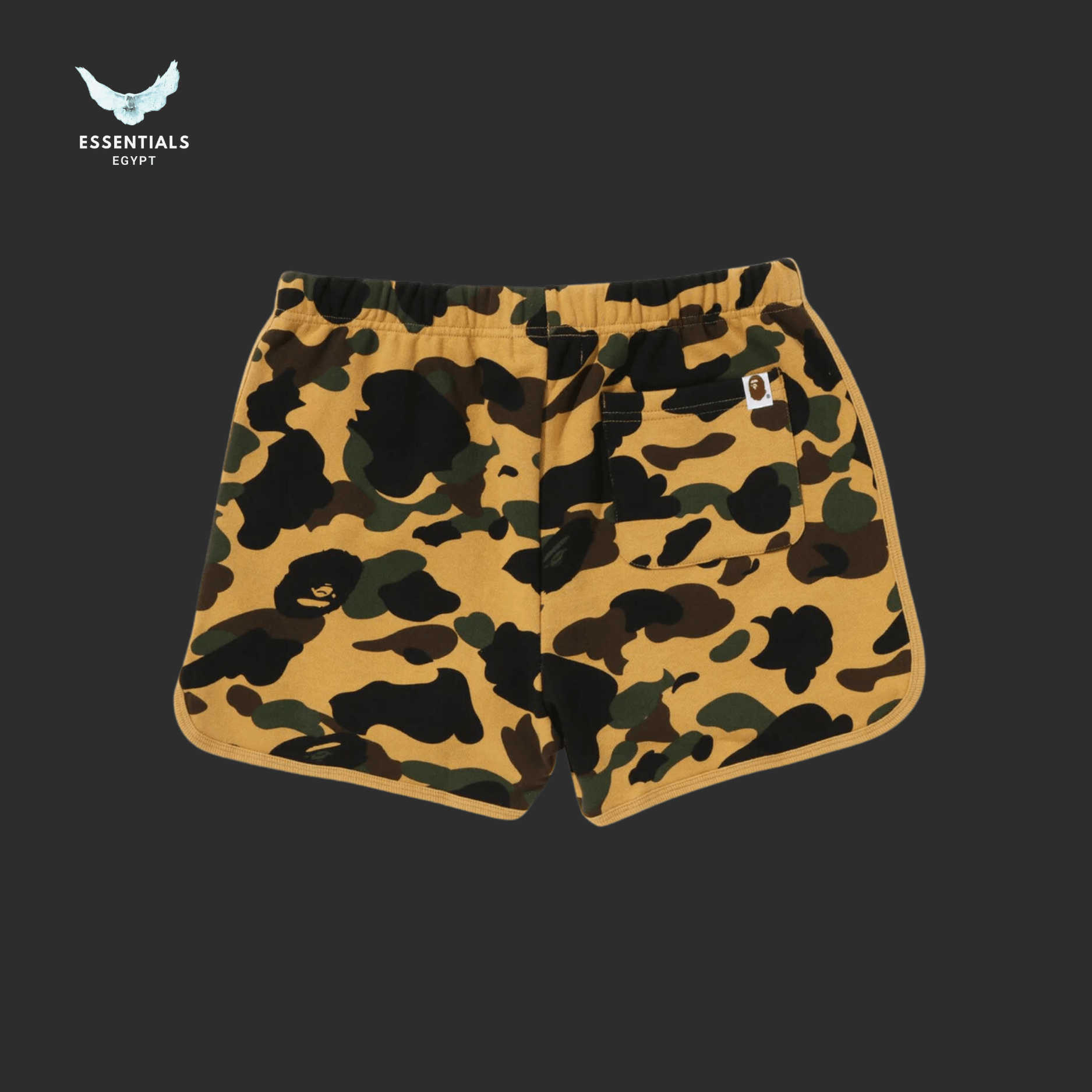 BAPE Sweat Shorts – 1st Camo Yellow - ESSENTIALS EGYPT