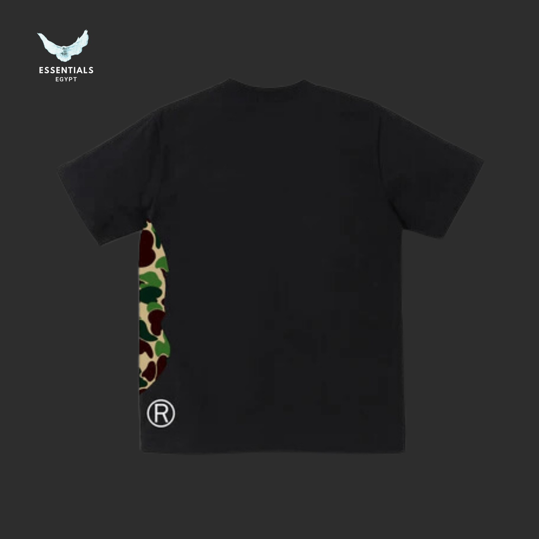 BAPE ABC Camo Side Big Ape Head Tee 'Black_Green' - ESSENTIALS EGYPT