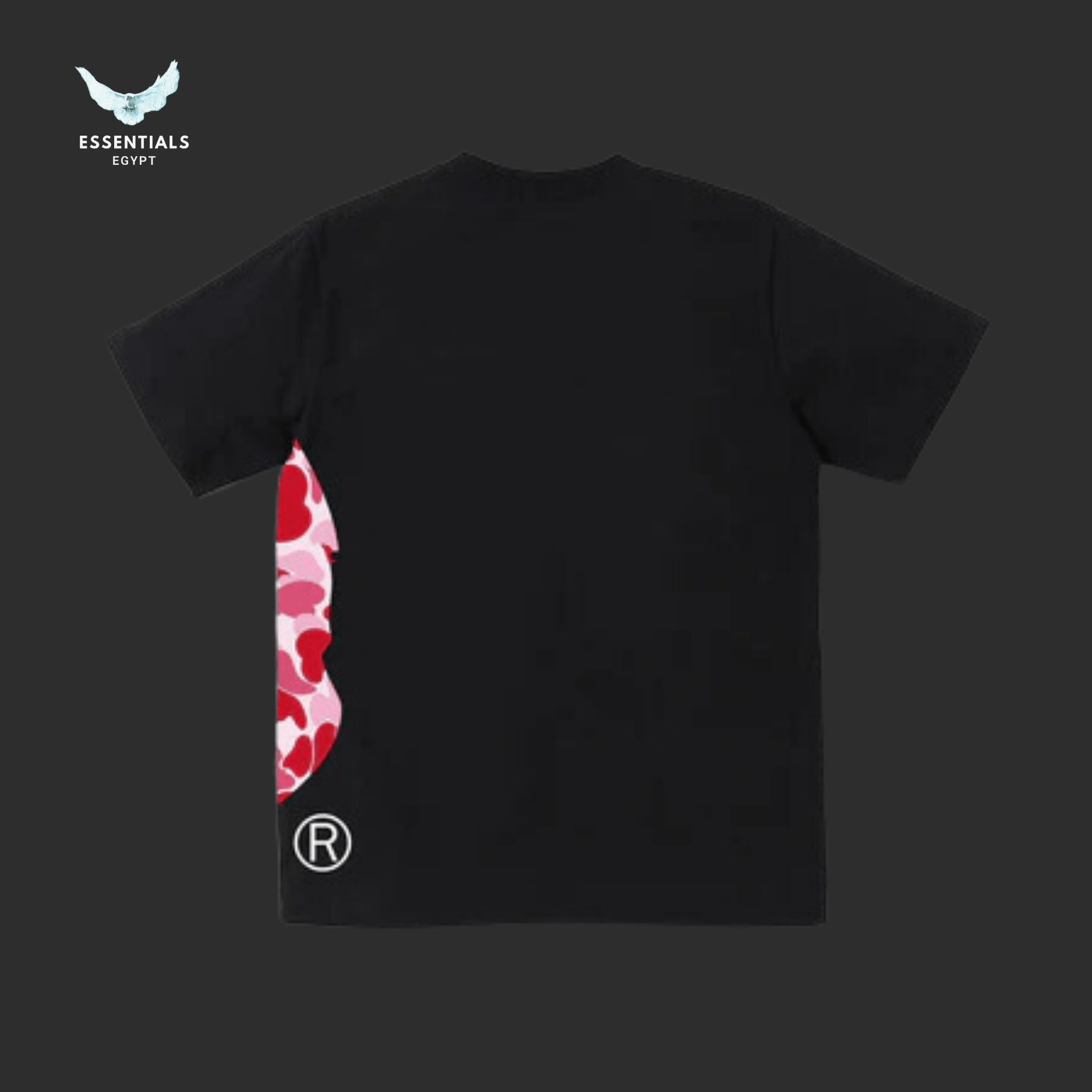 BAPE ABC Camo Side Big Ape Head Tee 'Black_Pink' - ESSENTIALS EGYPT
