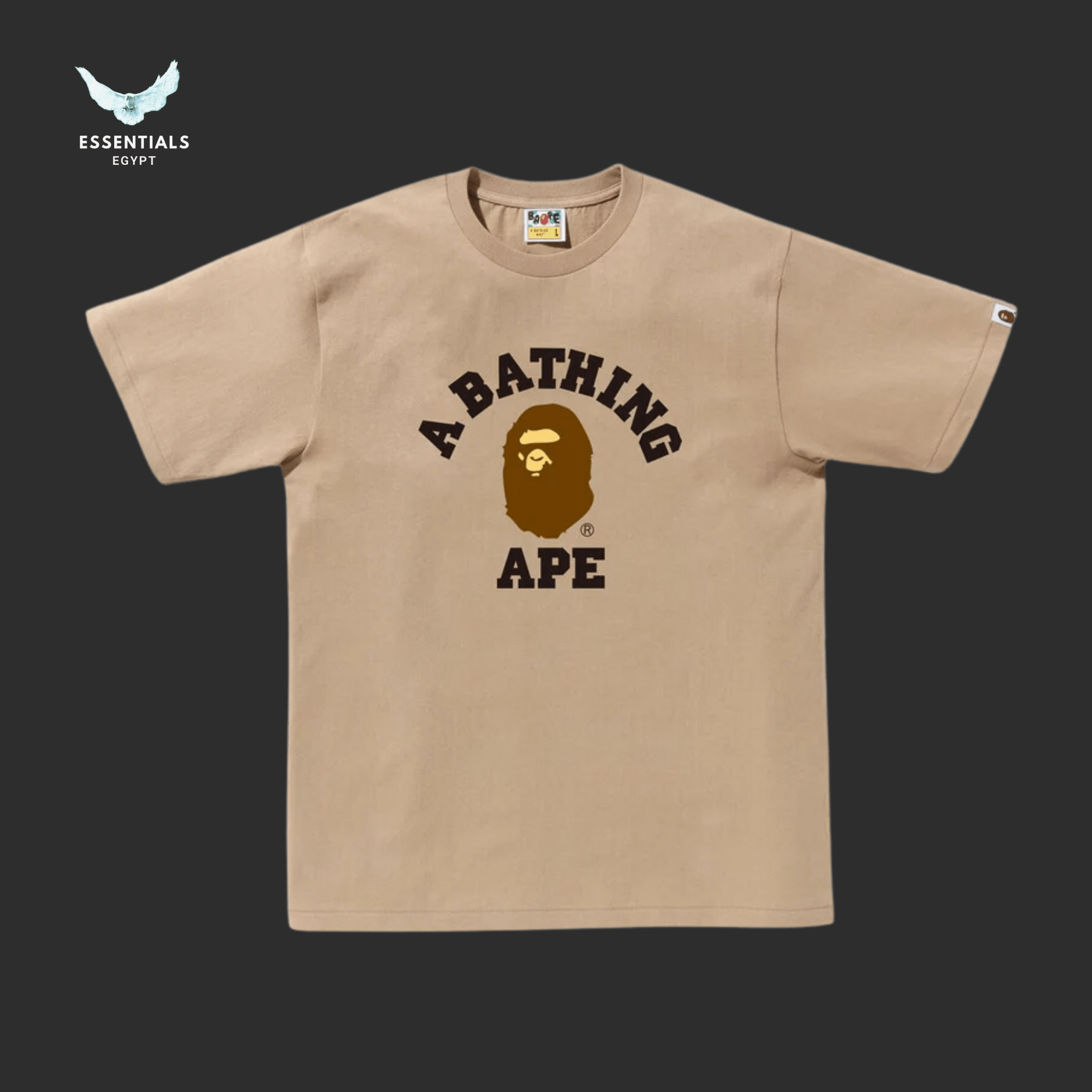 BAPE College T-Shirt – Neutral - ESSENTIALS EGYPT