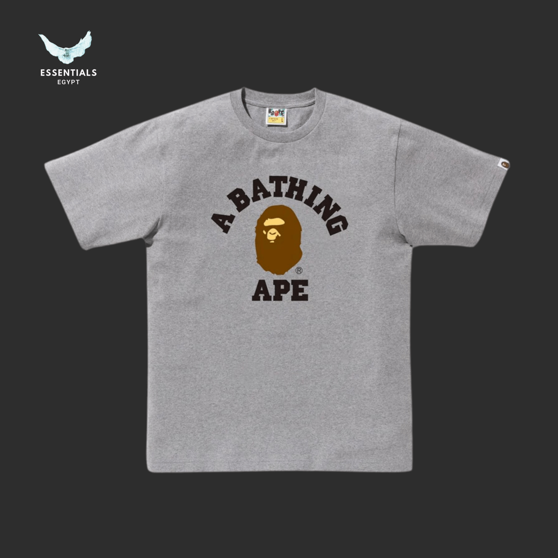 BAPE College T-Shirt – Neutral - ESSENTIALS EGYPT