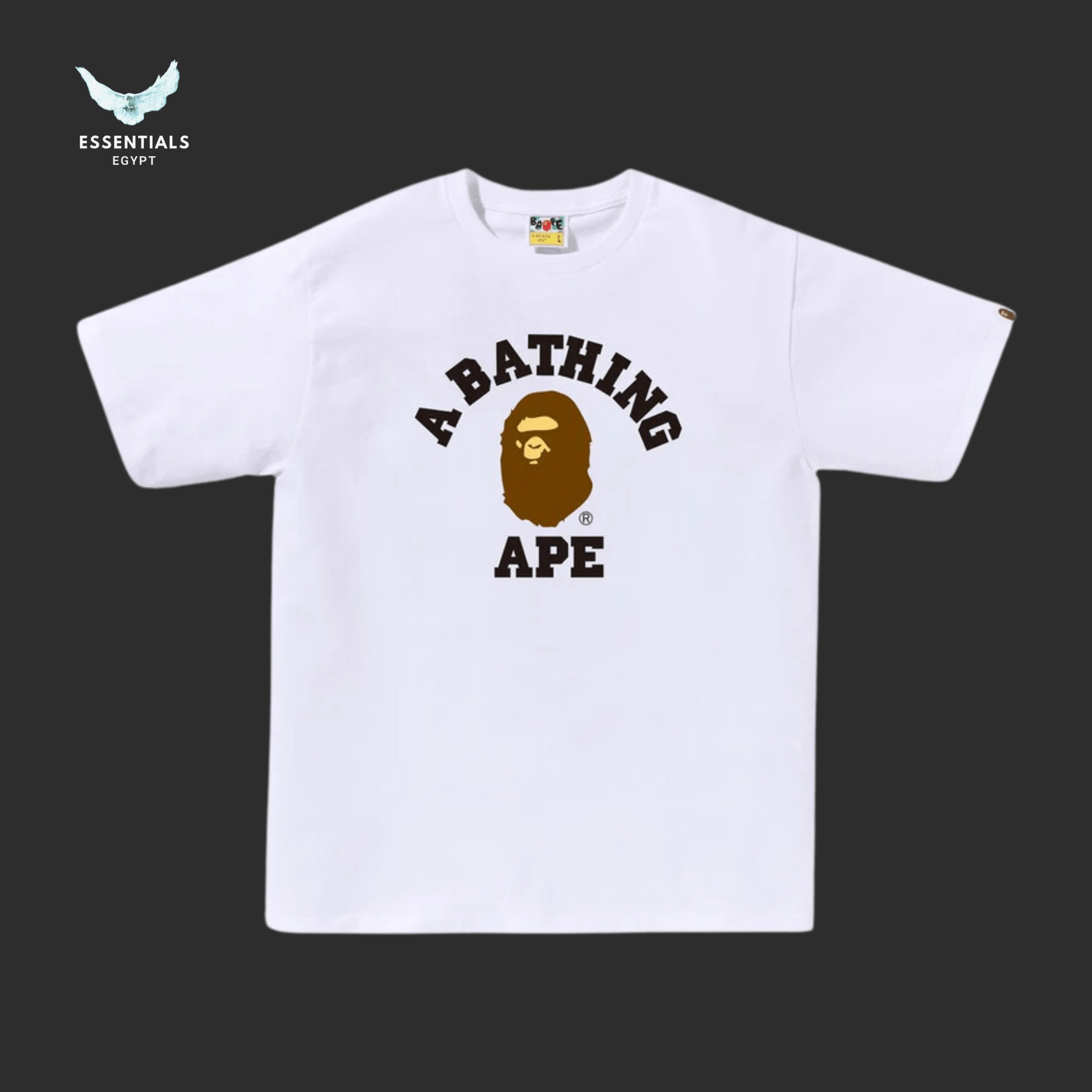 BAPE College T-Shirt – Neutral - ESSENTIALS EGYPT