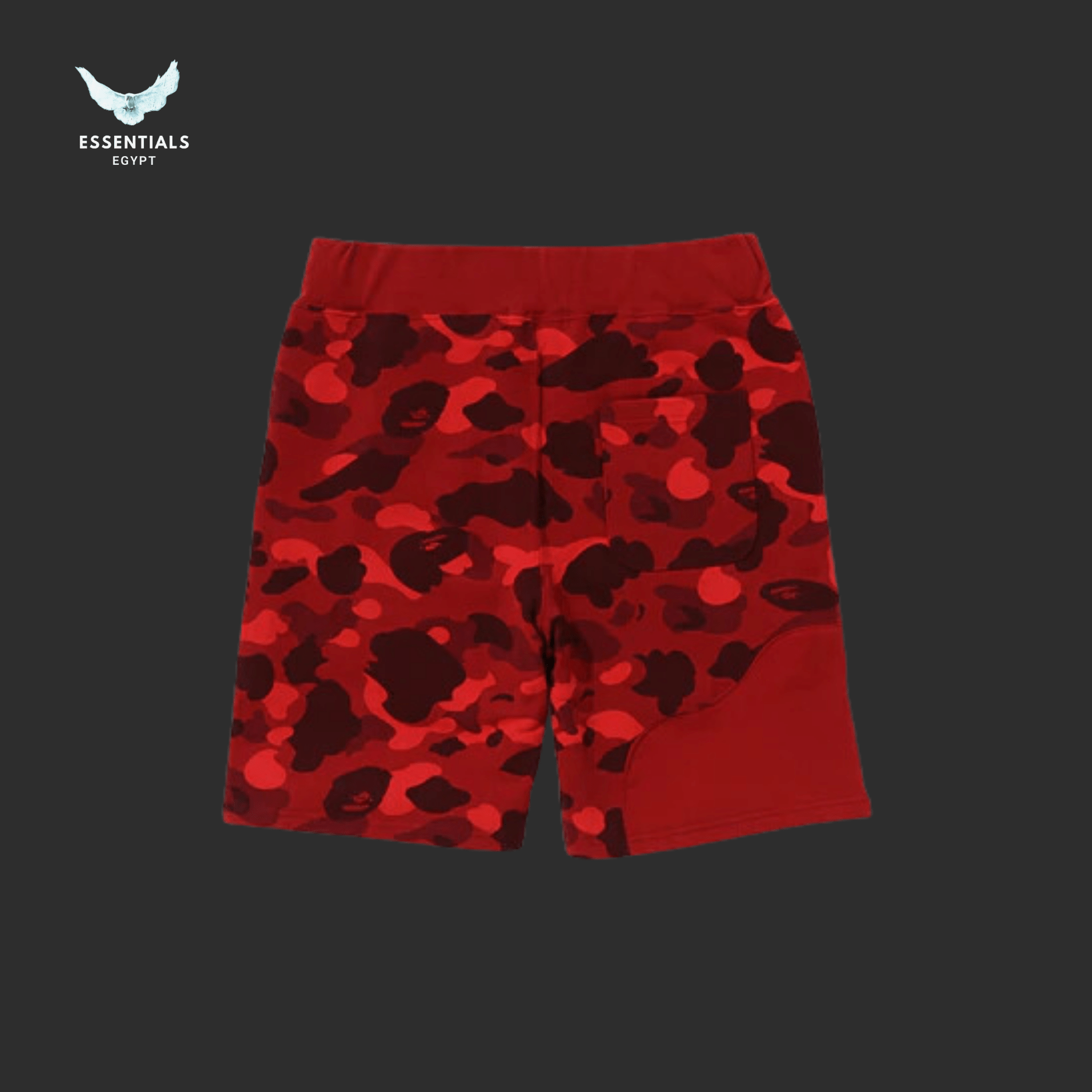 BAPE Camo Shorts – Red Cutting Style - ESSENTIALS EGYPT