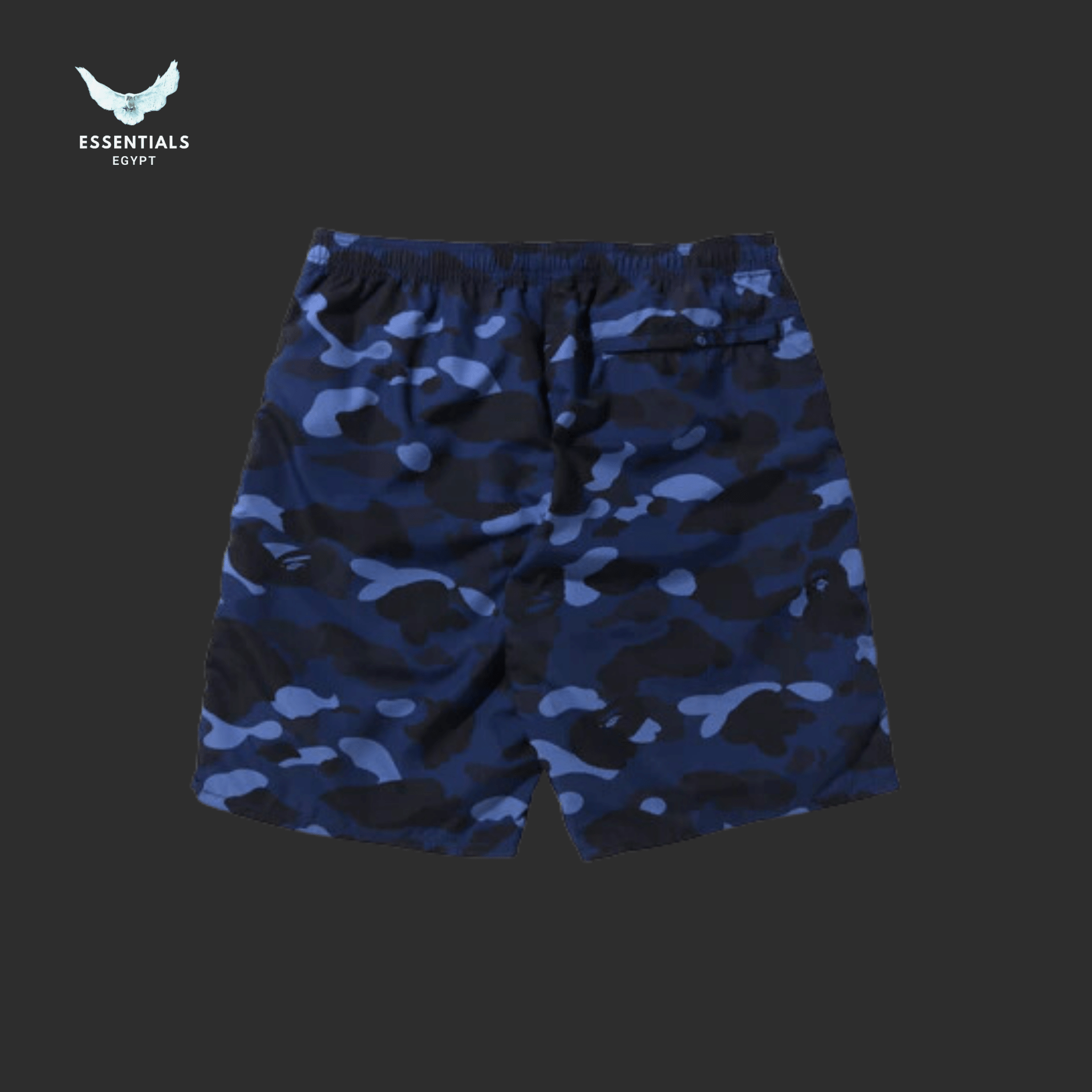 BAPE Shark Shorts – Blue Camo Beach - ESSENTIALS EGYPT