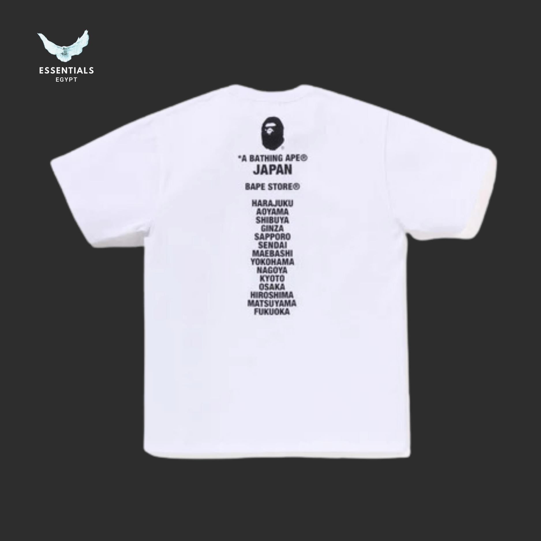 BAPE Japan Ape Head Tee 'White' - ESSENTIALS EGYPT