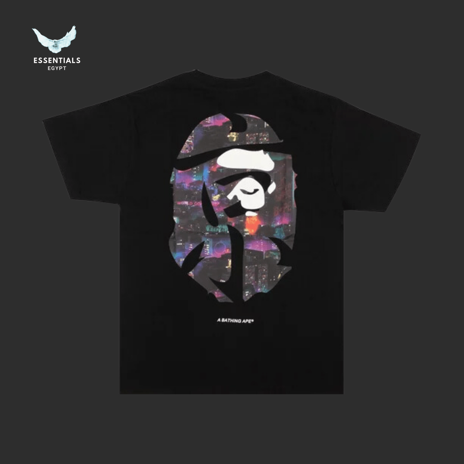 BAPE Neon Tokyo Kanji Tee 'Black' - ESSENTIALS EGYPT