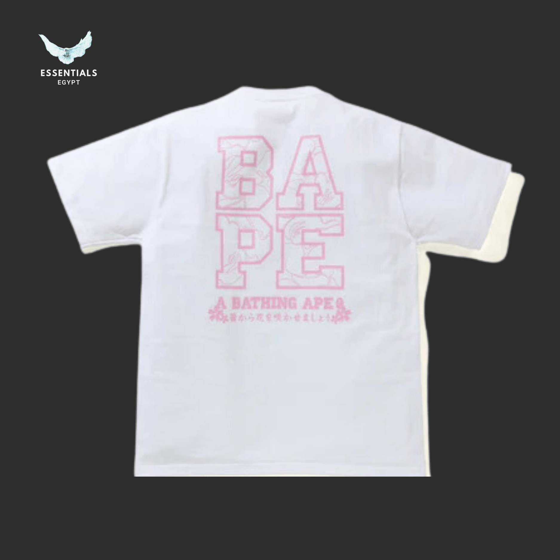BAPE Sakura Photo Ape Head Tee 'White' - ESSENTIALS EGYPT