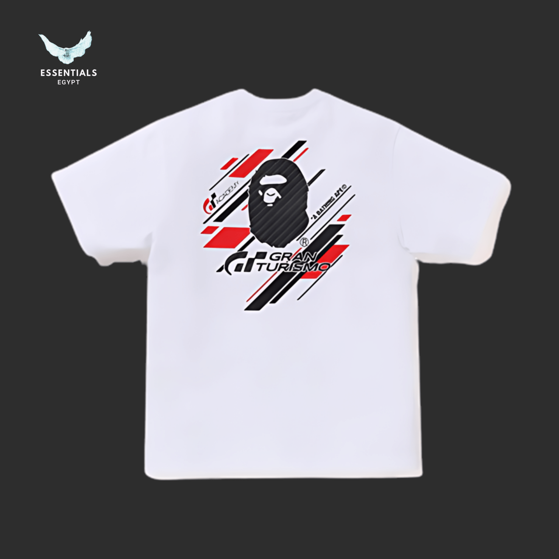 BAPE x Gran Turismo Ape Head 2 Tee 'White' - ESSENTIALS EGYPT
