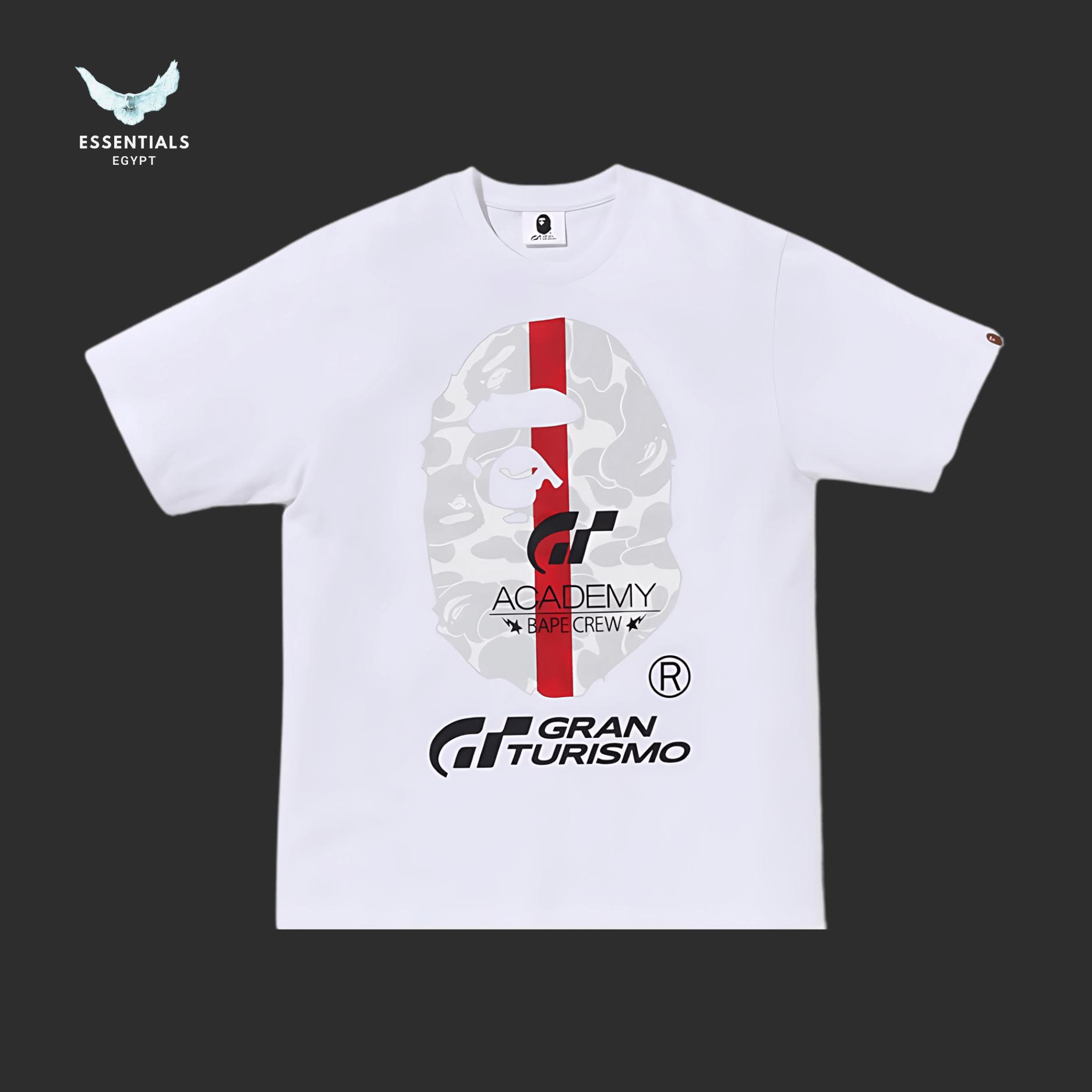 BAPE x Gran Turismo Ape Head 1 Tee 'White' - ESSENTIALS EGYPT