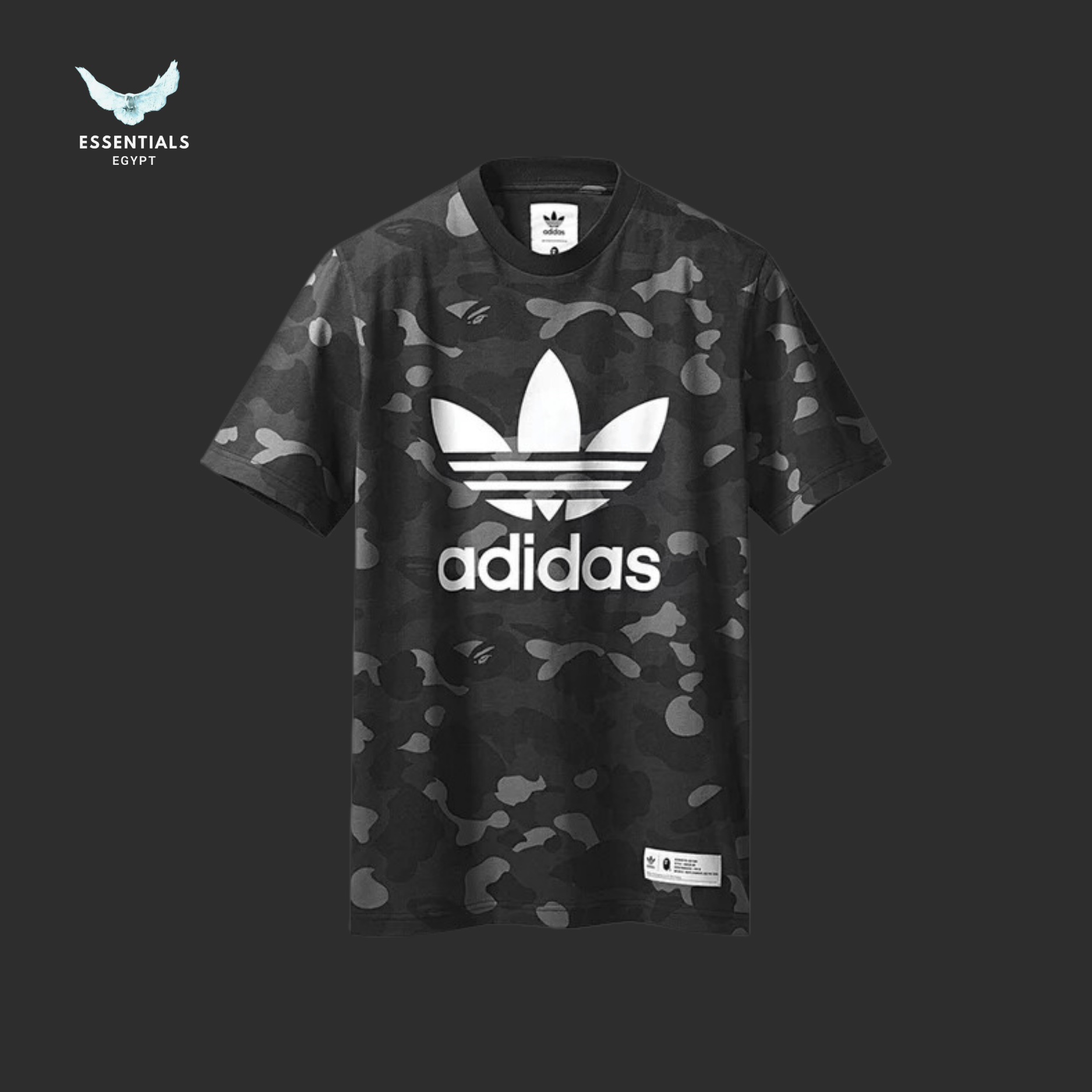 BAPE x adidas adicolor T-Shirt 'Cinder' - ESSENTIALS EGYPT