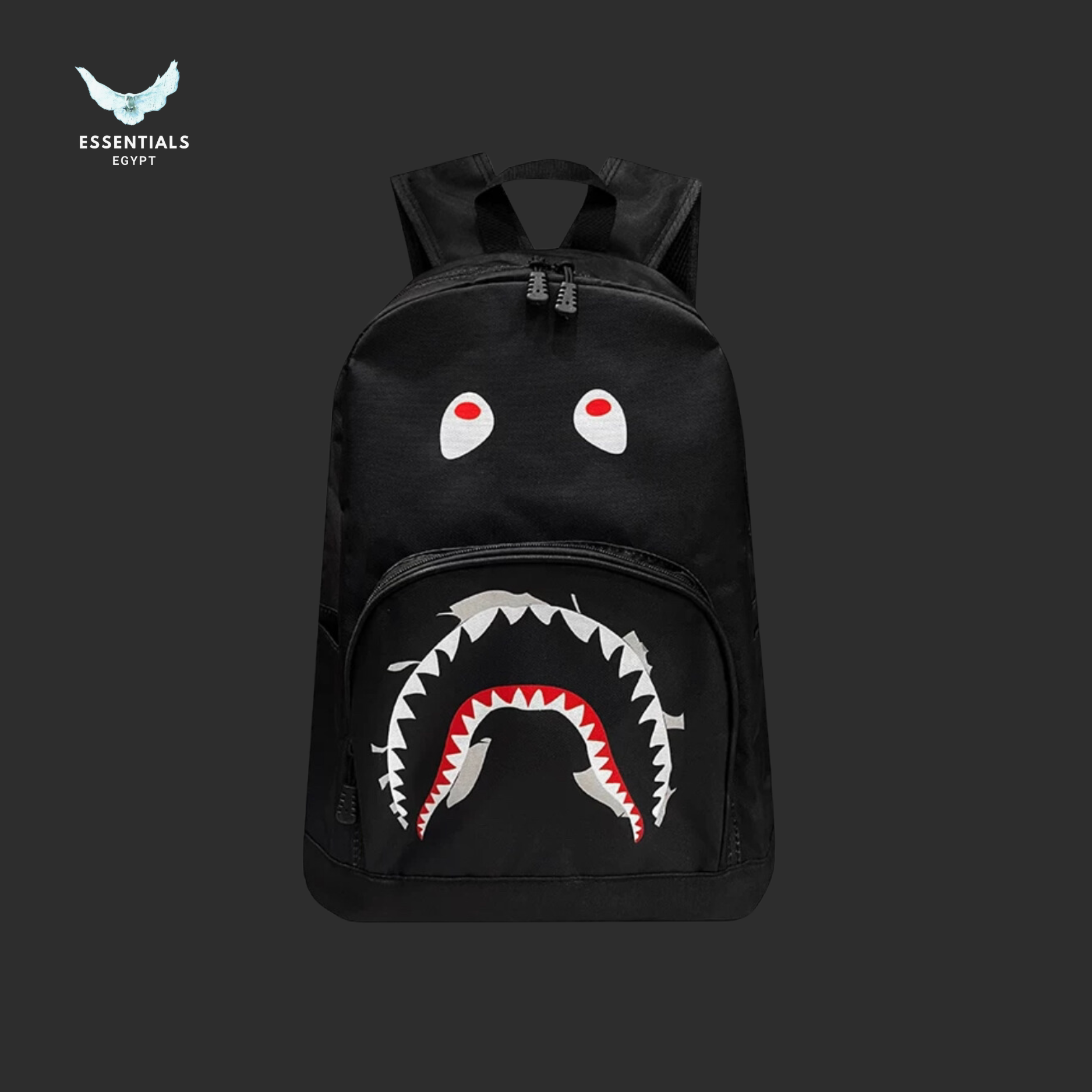 BAPE Shark Backpack – Classic Black - ESSENTIALS EGYPT