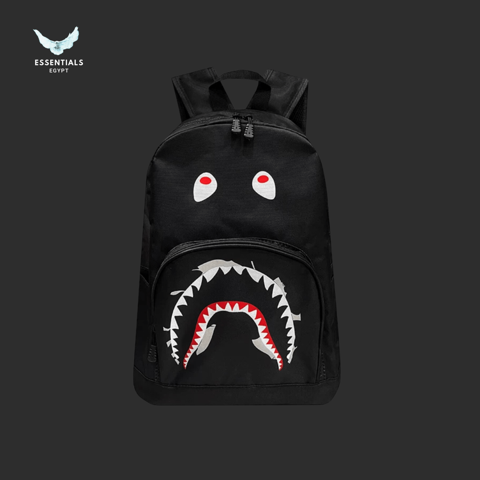 BAPE Shark Backpack – Classic Black - ESSENTIALS EGYPT