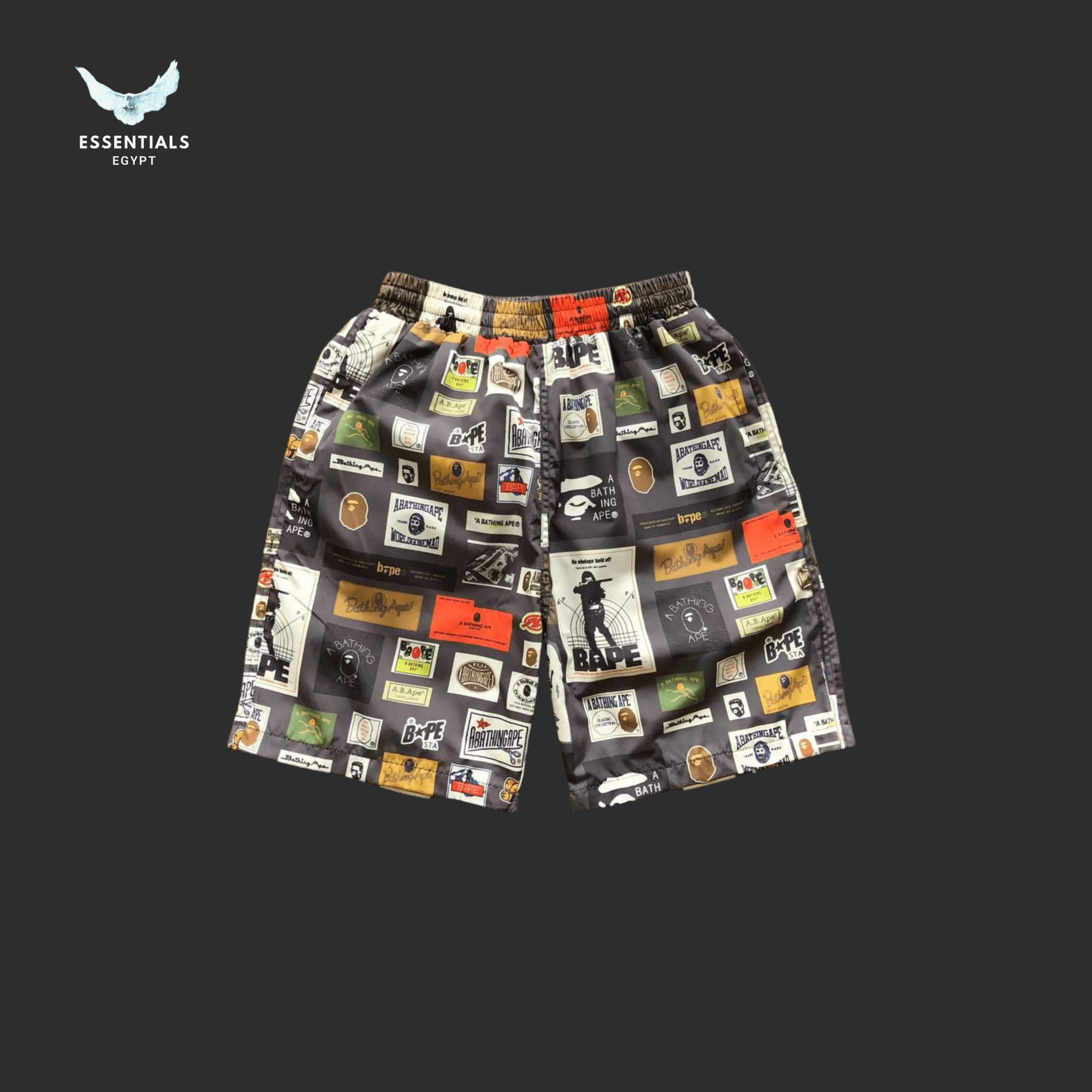 BAPE Shorts – Multi Label Collage - ESSENTIALS EGYPT