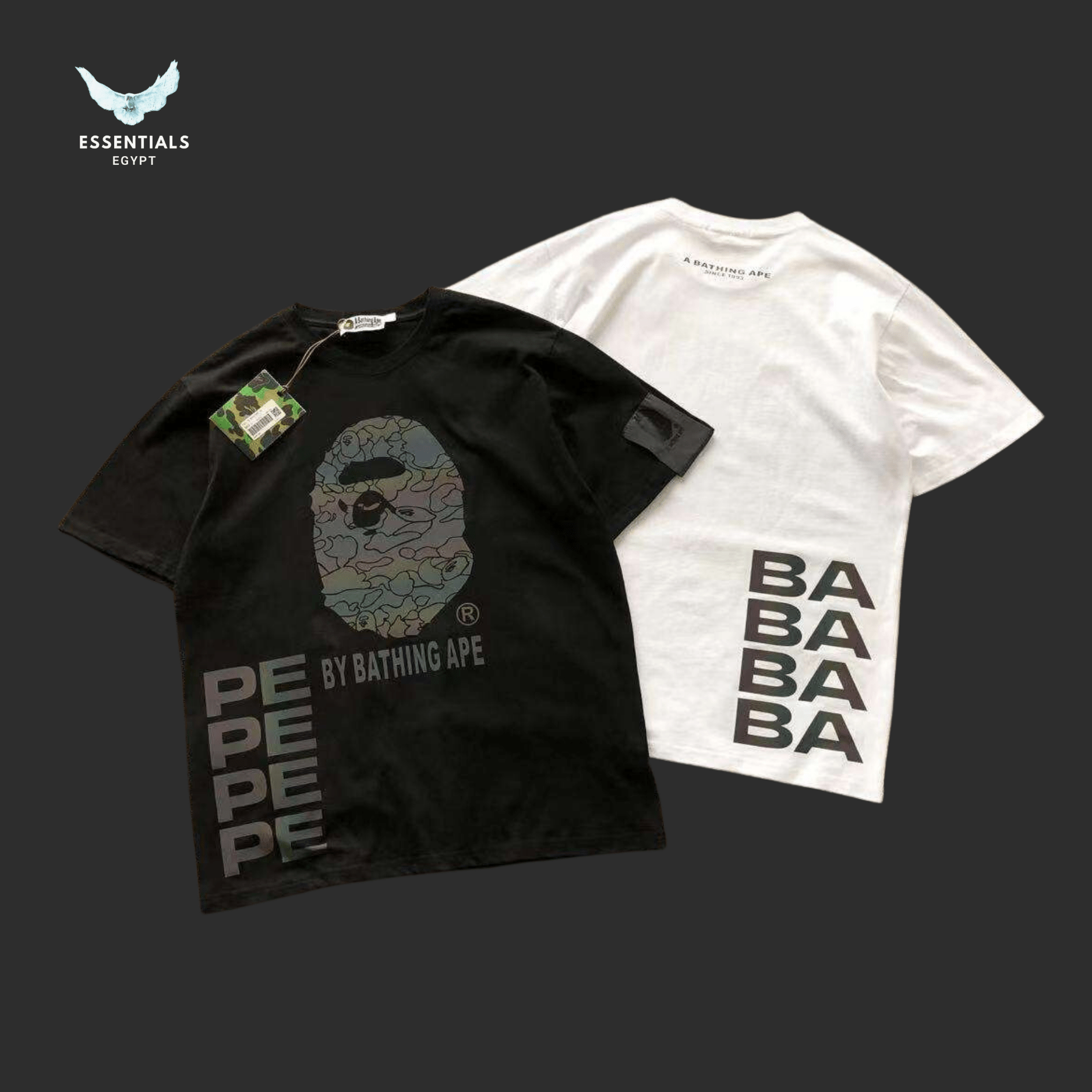 Bathing Ape Shirt Casual Summer Round Neck - ESSENTIALS EGYPT