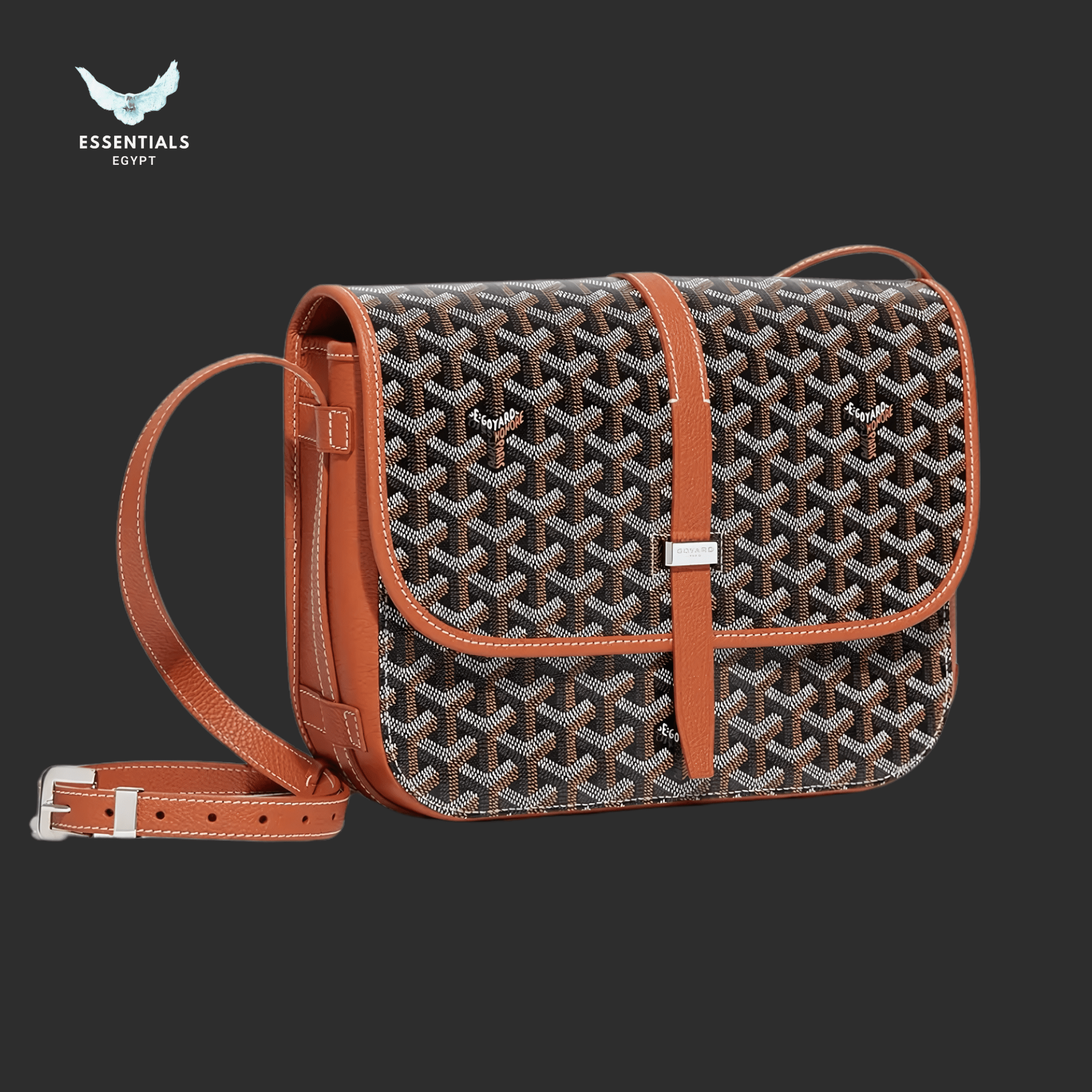 Goyard Belvédère MM Bag – Black & Tan - ESSENTIALS EGYPT