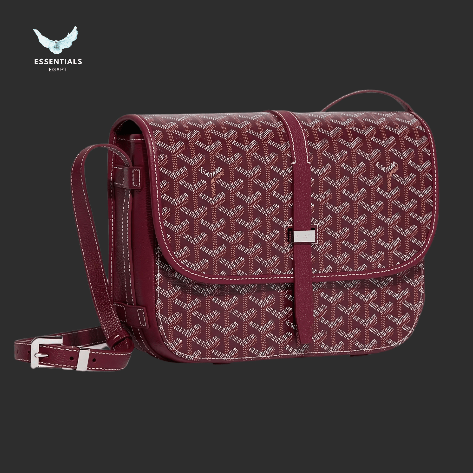Goyard Belvédère MM Bag – Burgundy - ESSENTIALS EGYPT