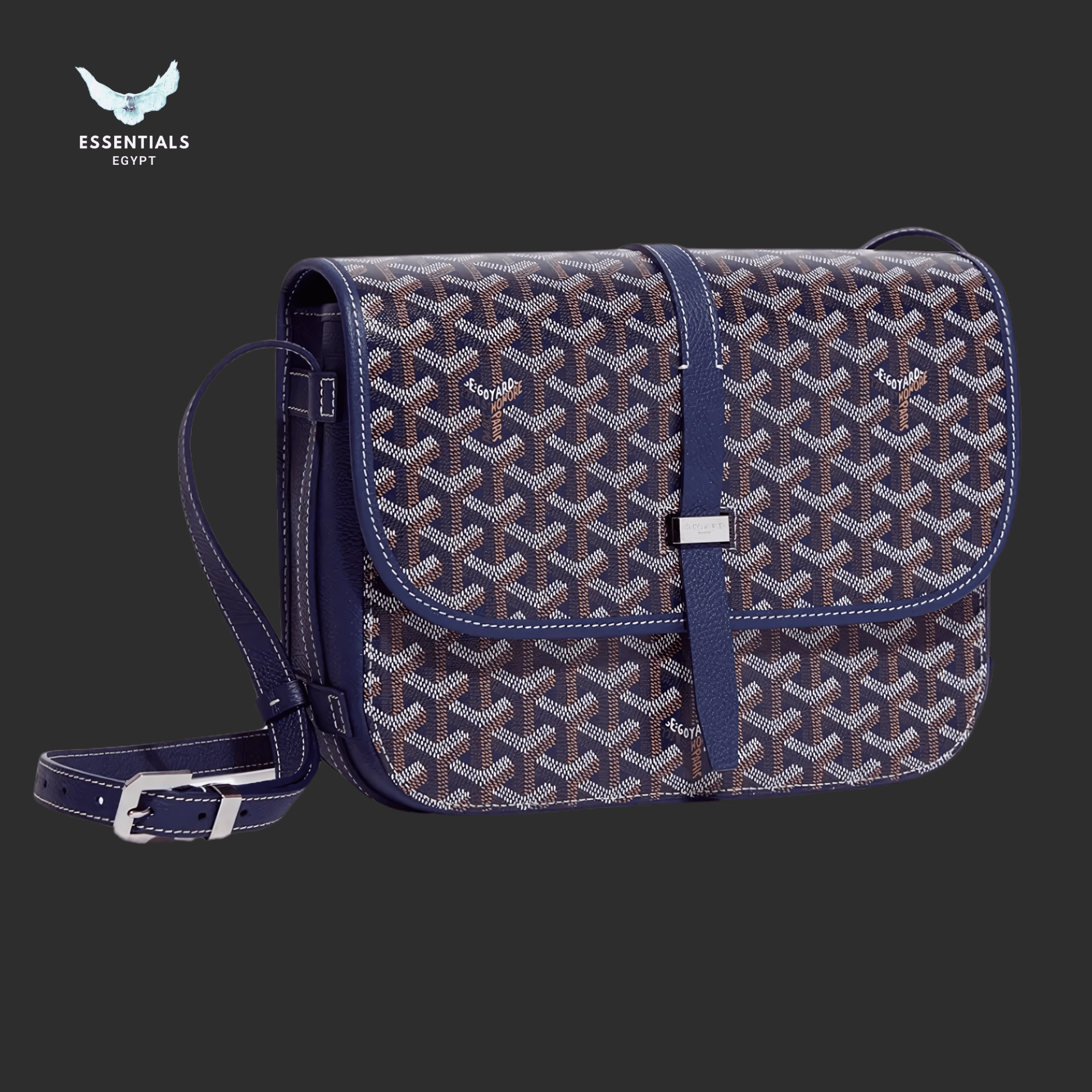 Goyard Belvédère MM Bag – Navy Blue - ESSENTIALS EGYPT