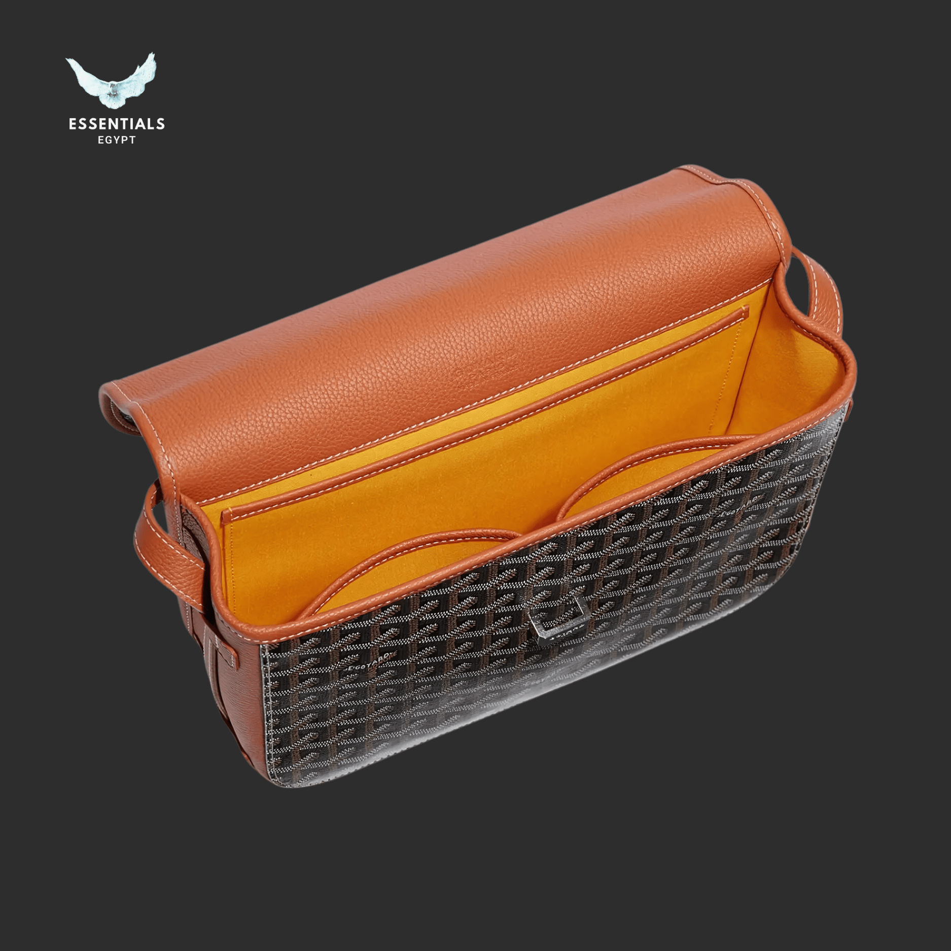 Goyard Belvédère MM Bag – Black & Tan - ESSENTIALS EGYPT