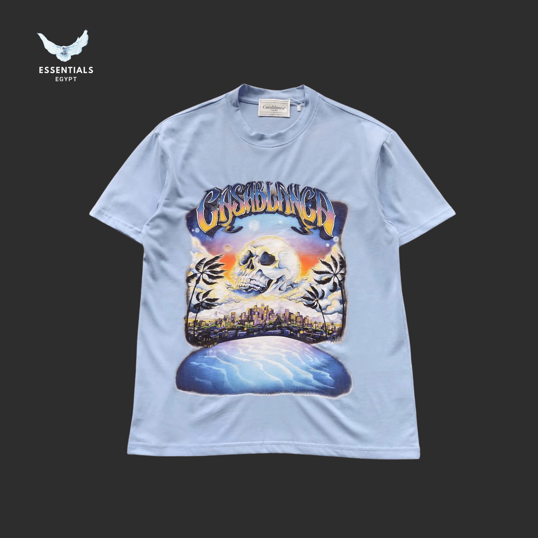 Casablanca T-Shirt – Wavy Desert Graphic - ESSENTIALS EGYPT