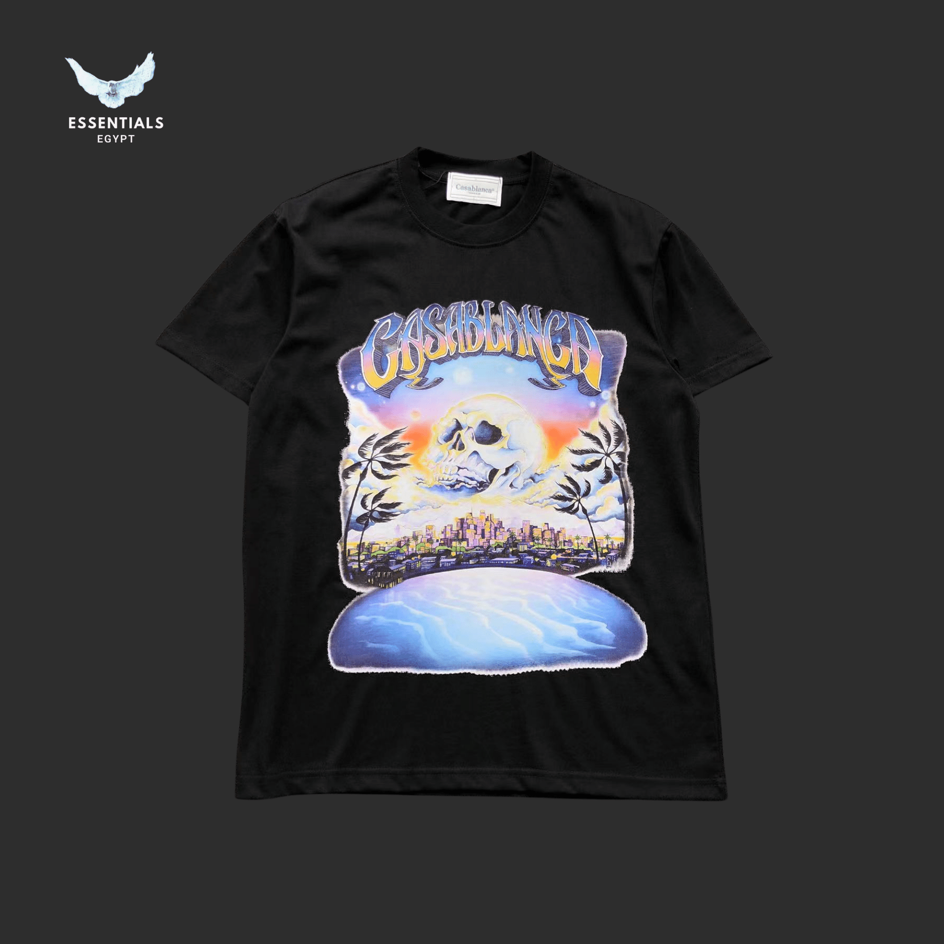 Casablanca T-Shirt – Wavy Desert Graphic - ESSENTIALS EGYPT