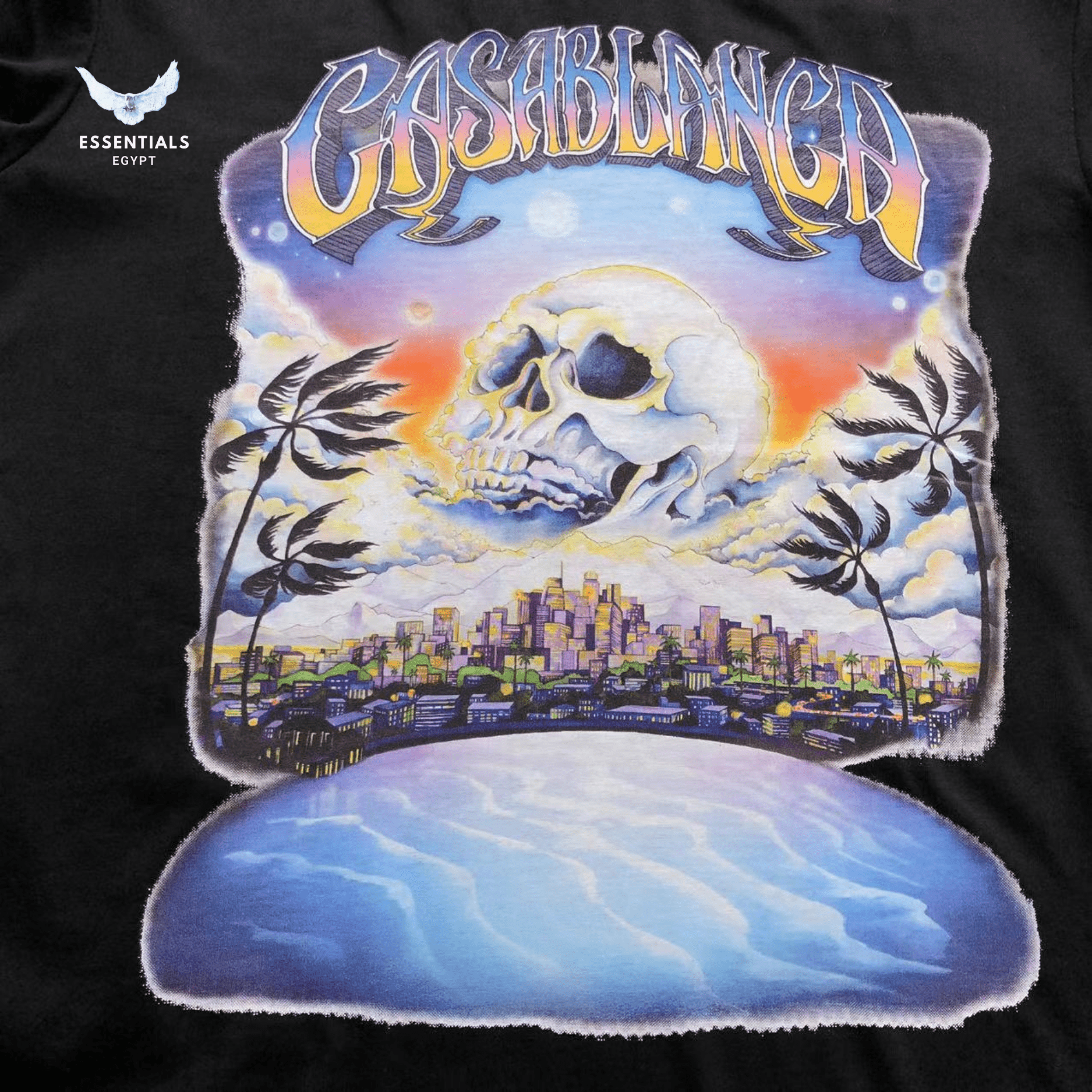 Casablanca T-Shirt – Wavy Desert Graphic - ESSENTIALS EGYPT