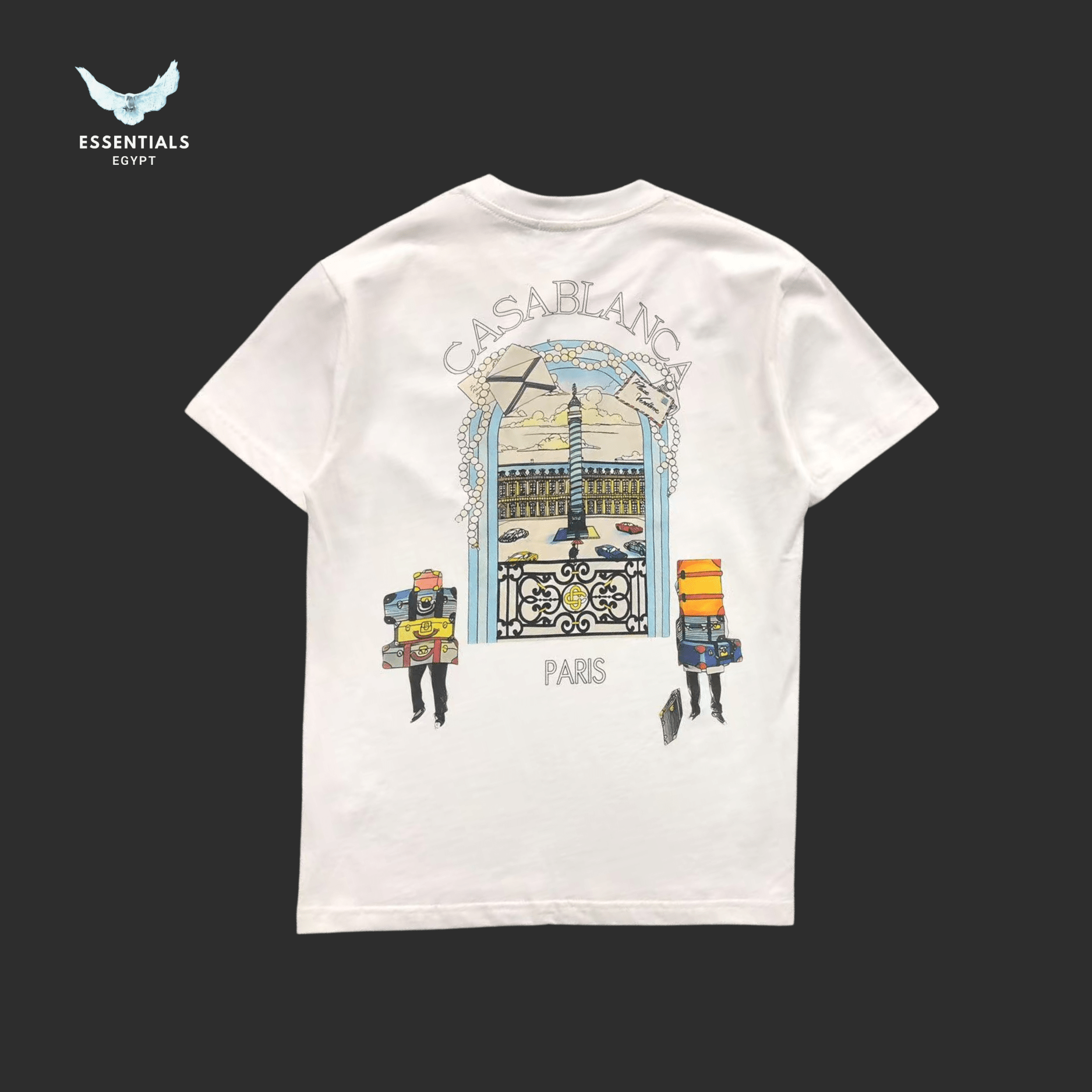 Casablanca Paris Illustration T-Shirt - ESSENTIALS EGYPT