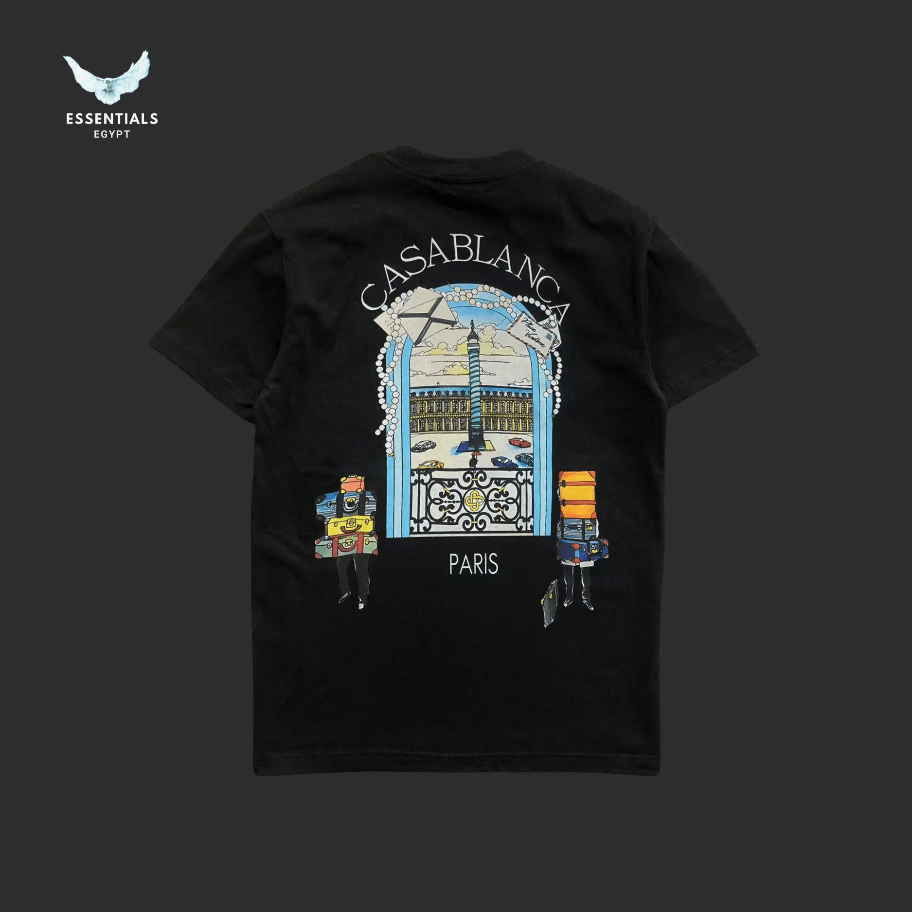 Casablanca Paris Illustration T-Shirt - ESSENTIALS EGYPT