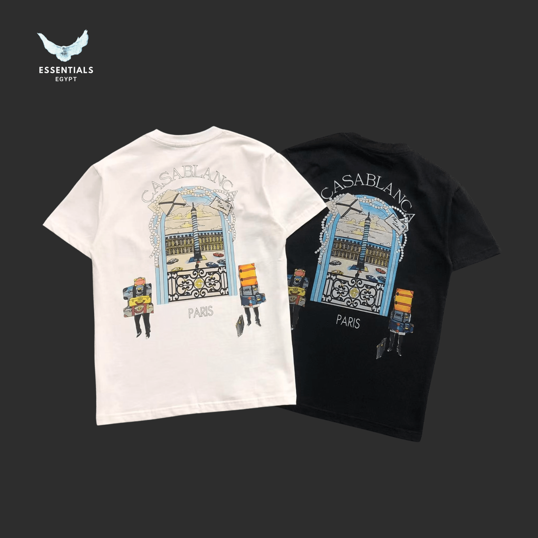 Casablanca Paris Illustration T-Shirt - ESSENTIALS EGYPT