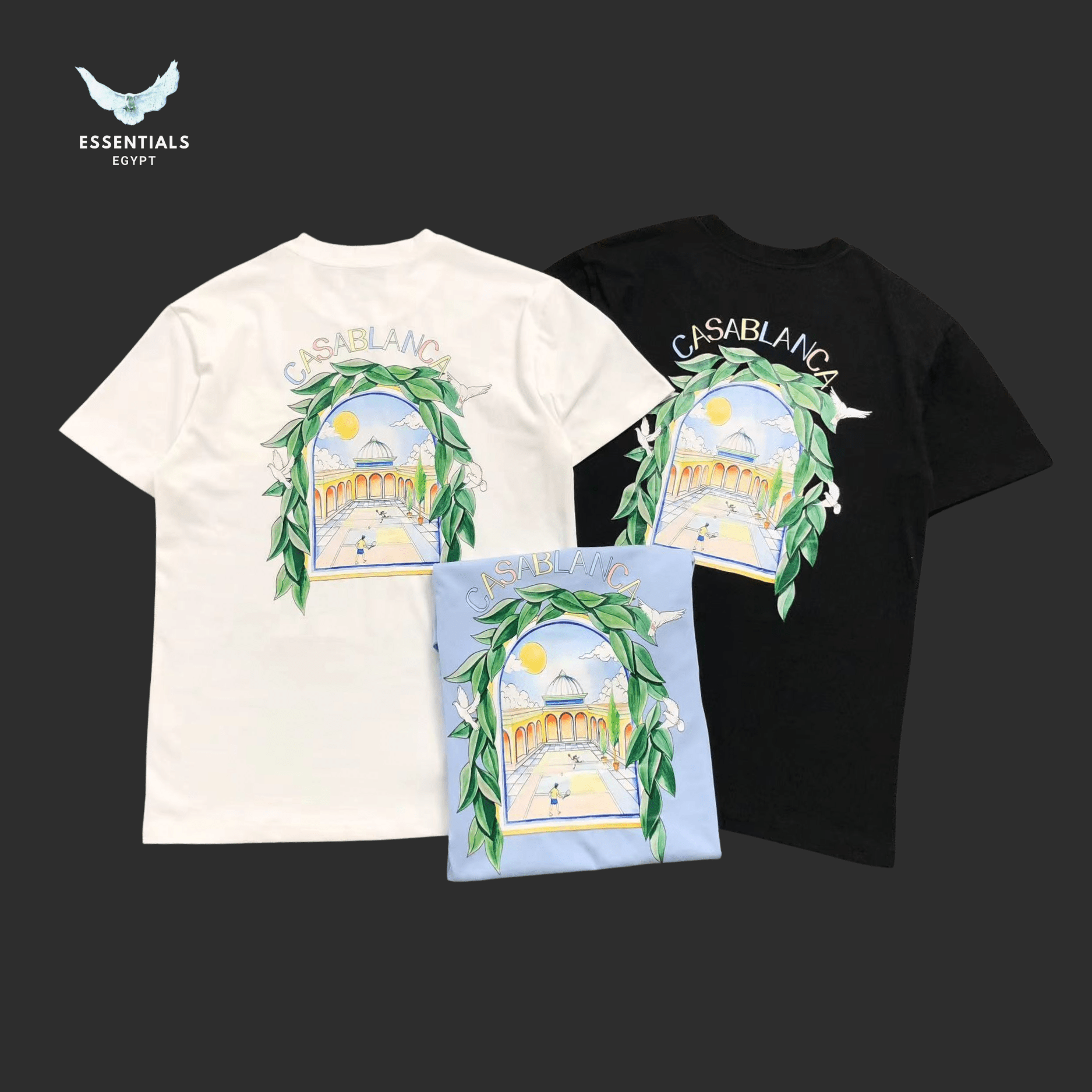 Casablanca T-Shirt – Archway with Leaf Frame - ESSENTIALS EGYPT