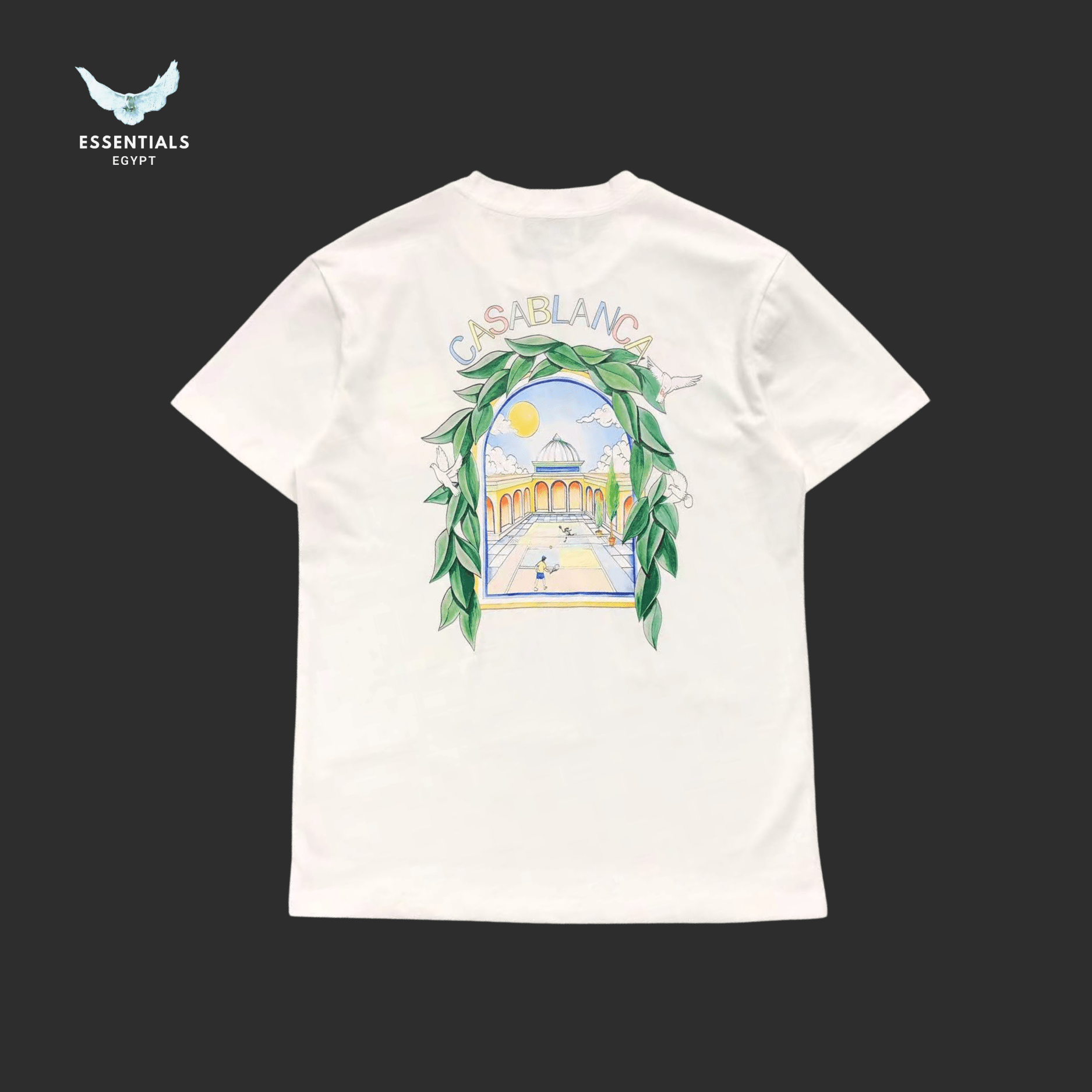 Casablanca T-Shirt – Archway with Leaf Frame - ESSENTIALS EGYPT