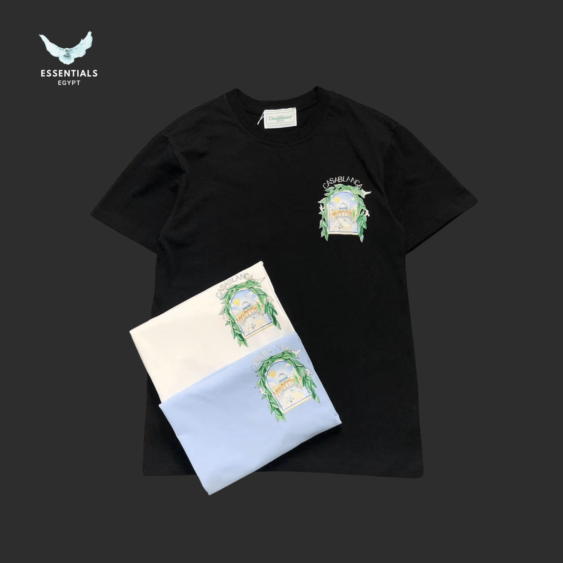 Casablanca T-Shirt – Archway with Leaf Frame - ESSENTIALS EGYPT