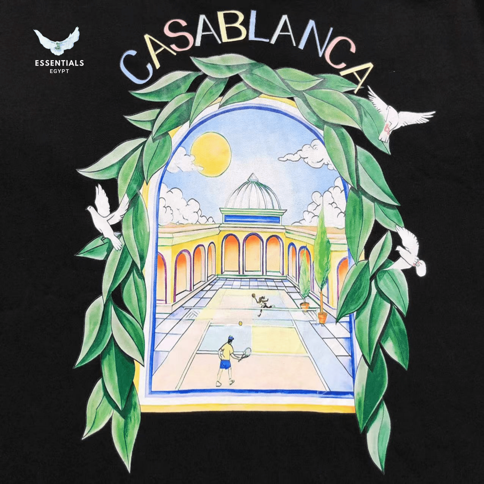 Casablanca T-Shirt – Archway with Leaf Frame - ESSENTIALS EGYPT