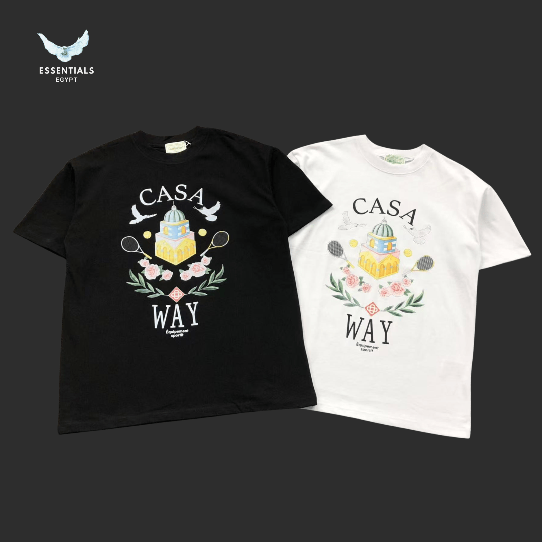 Casablanca T-Shirt – Casa Way Graphic - ESSENTIALS EGYPT
