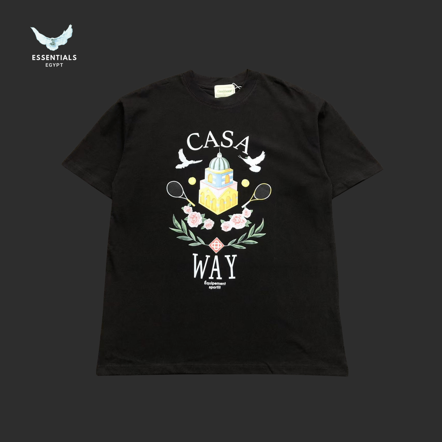 Casablanca T-Shirt – Casa Way Graphic - ESSENTIALS EGYPT