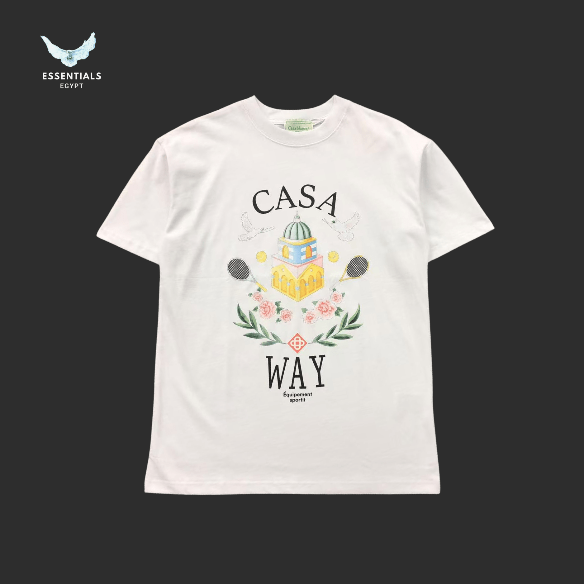 Casablanca T-Shirt – Casa Way Graphic - ESSENTIALS EGYPT